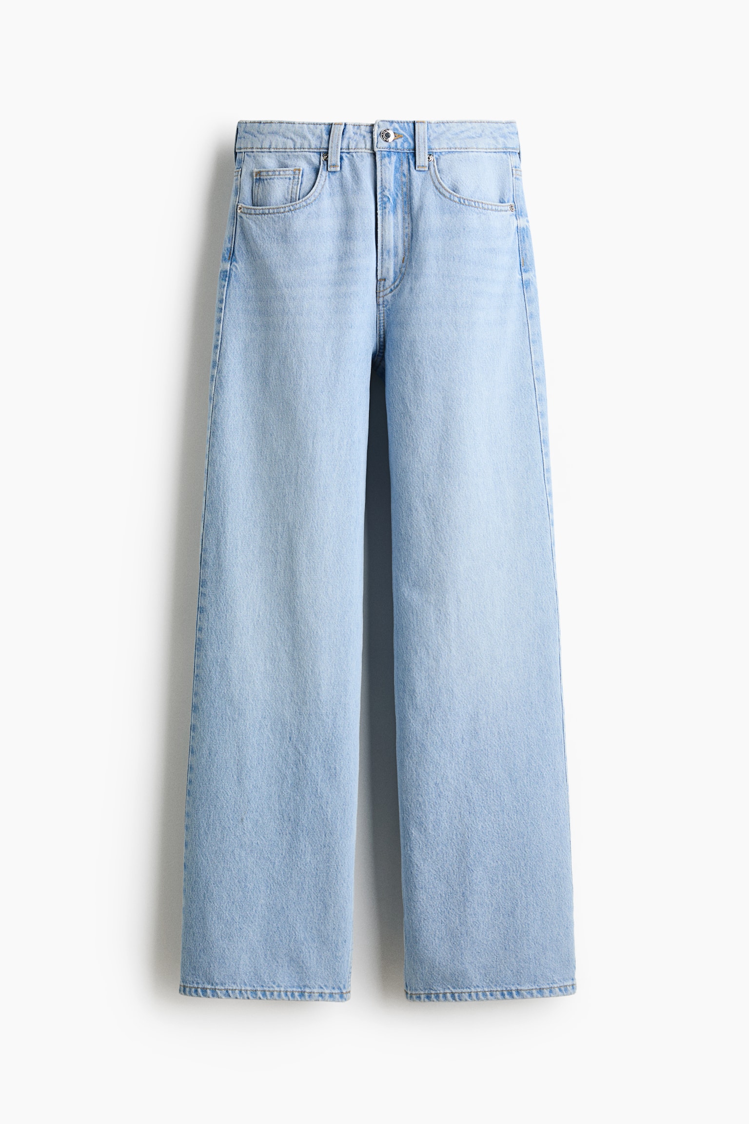 Wide High Waist Jeans - כחול ג'ינס בהיר/כחול ג'ינס/כחול ג'ינס בהיר/שחור משופשף/אפור כהה/כחול ג'ינס בהיר/שחור/כחול נייבי ג'ינס/כחול ג'ינס כהה/כחול ג'ינס/כחול ג'ינס/לבן - 2
