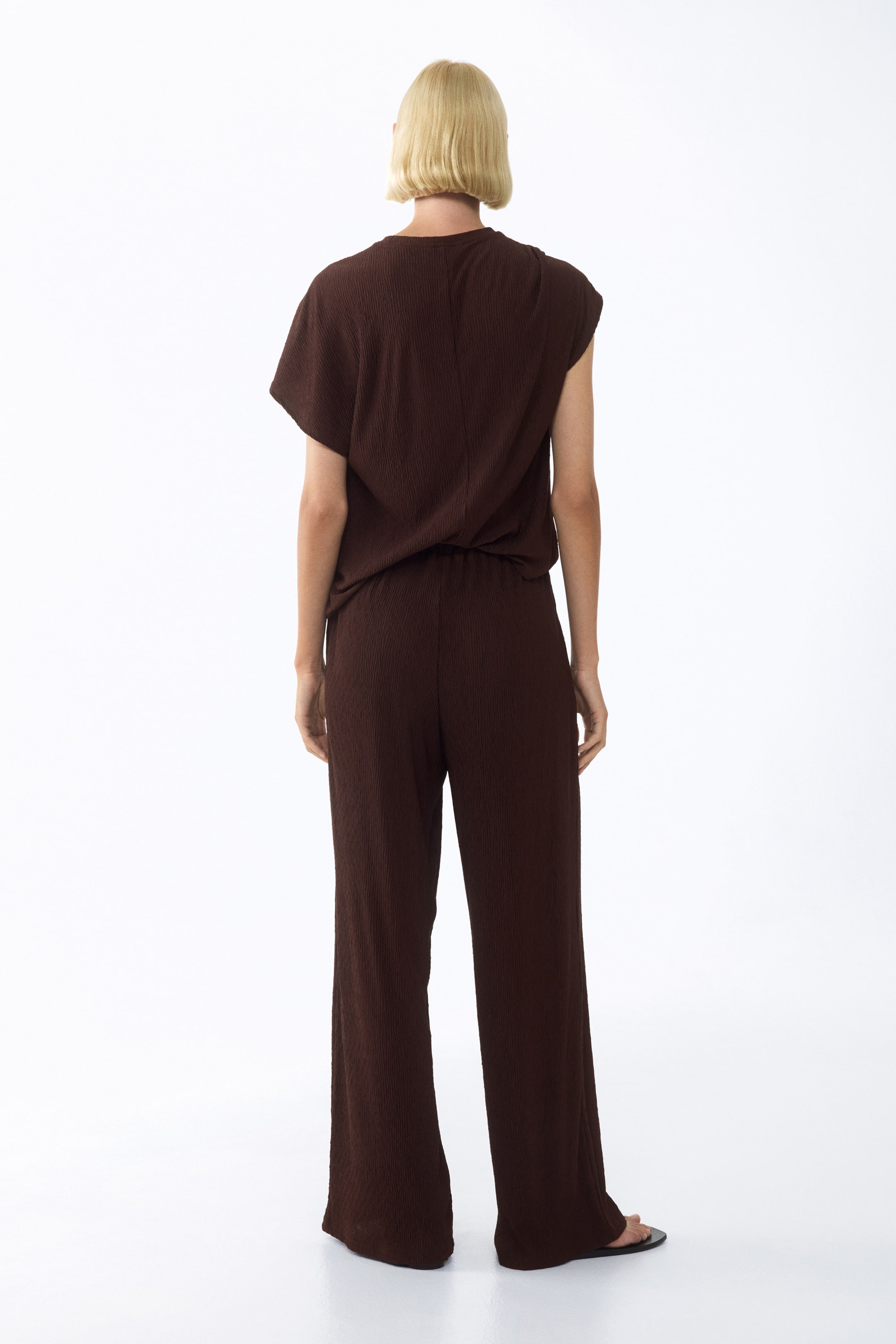 Crinkled Drawstring Pants