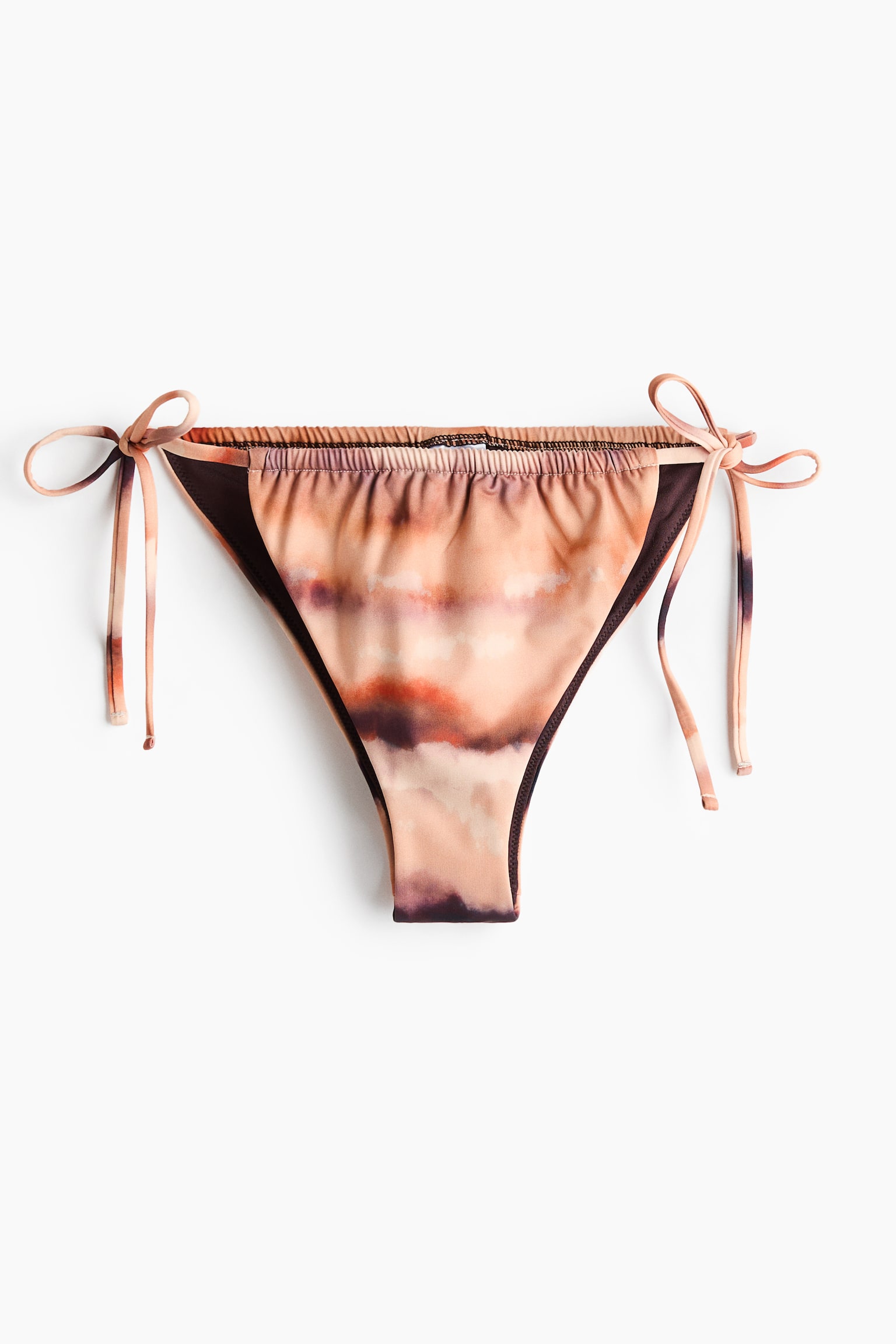 Cheeky Tie tanga bikini bottoms - Pale orange/Light pink/Striped/Purple - 1