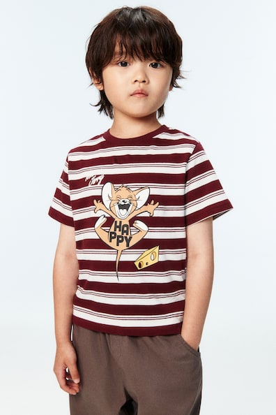 プリントデザイン コットンTシャツ