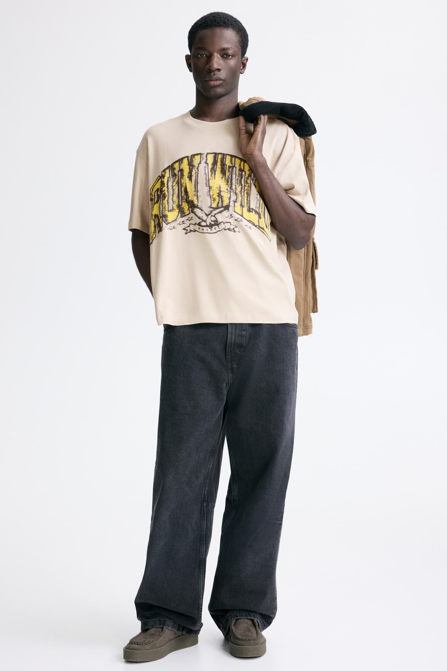 Camiseta con estampado Loose Fit - Beige/Run wild/Blanco/New York City/Azul oscuro/New York City/Negro/Golden sunset - 6