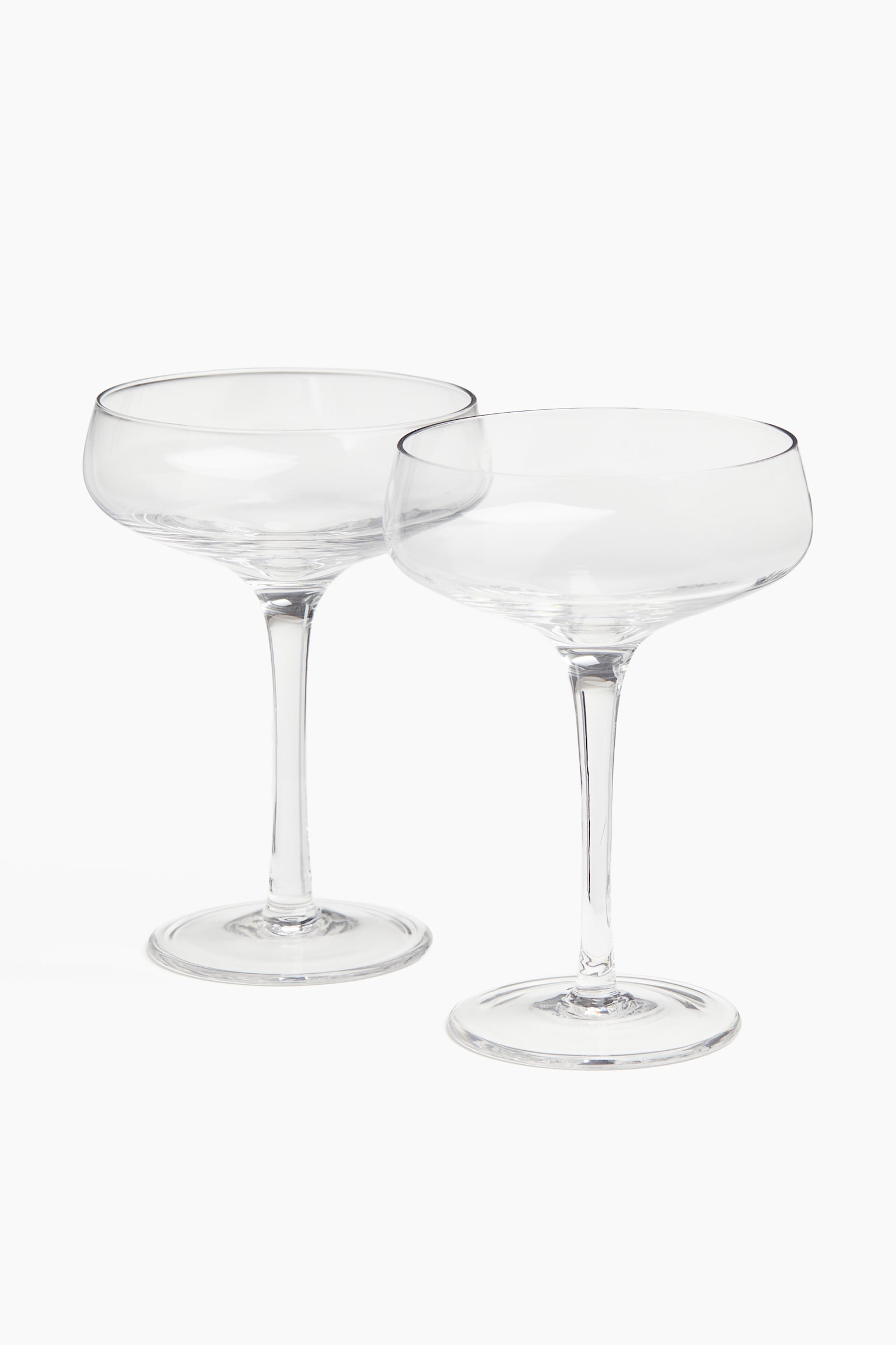 2-pack champagne coupes - Transparent/Beige/Dark grey - 1