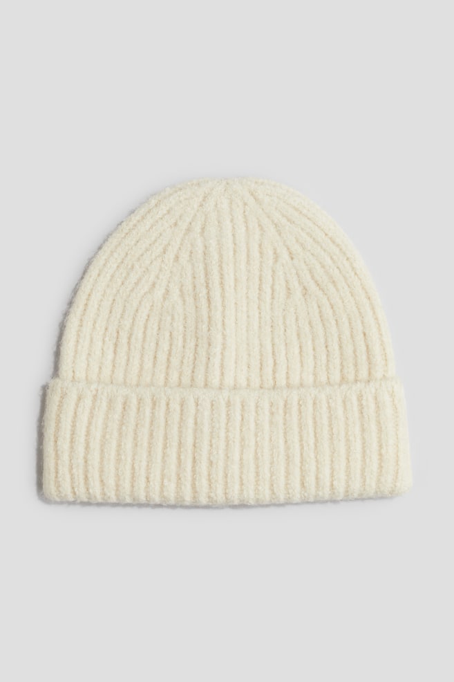 Ribbed beanie - Light yellow - 1
