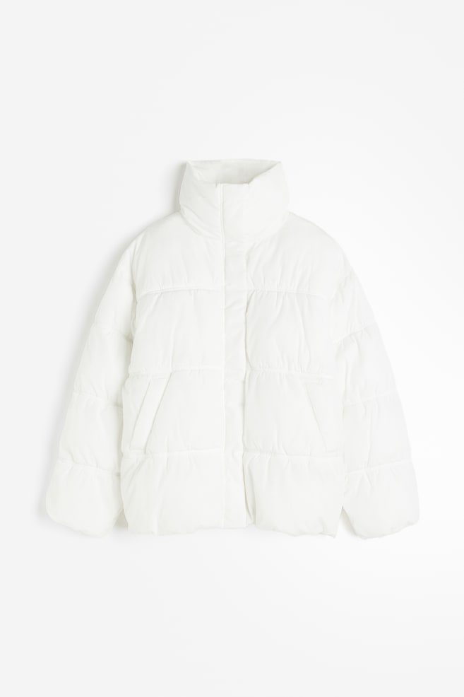 Quilted puffer jacket - White/Light beige/Light grey/Black - 2