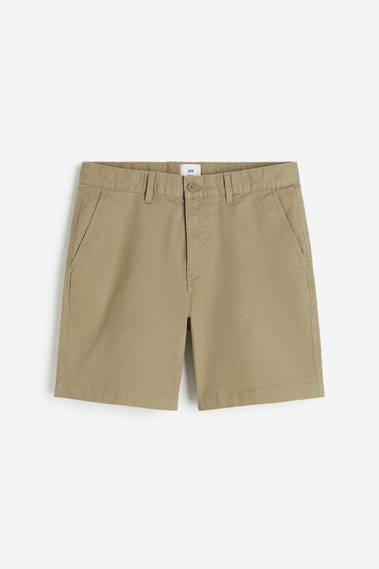 Regular Fit Chino Shorts - Khaki green - Men | H&M US