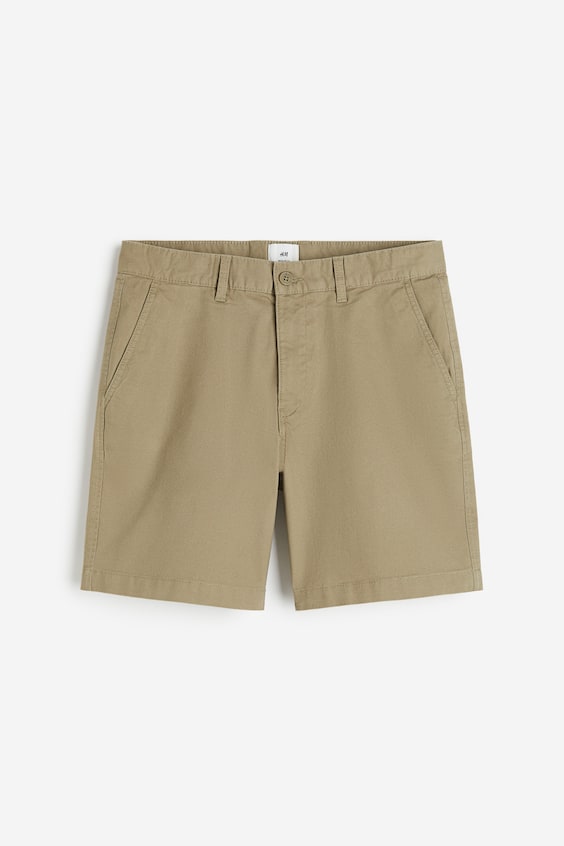 Regular Fit Chino Shorts - Regular waist - Short - Khaki green - Men ...