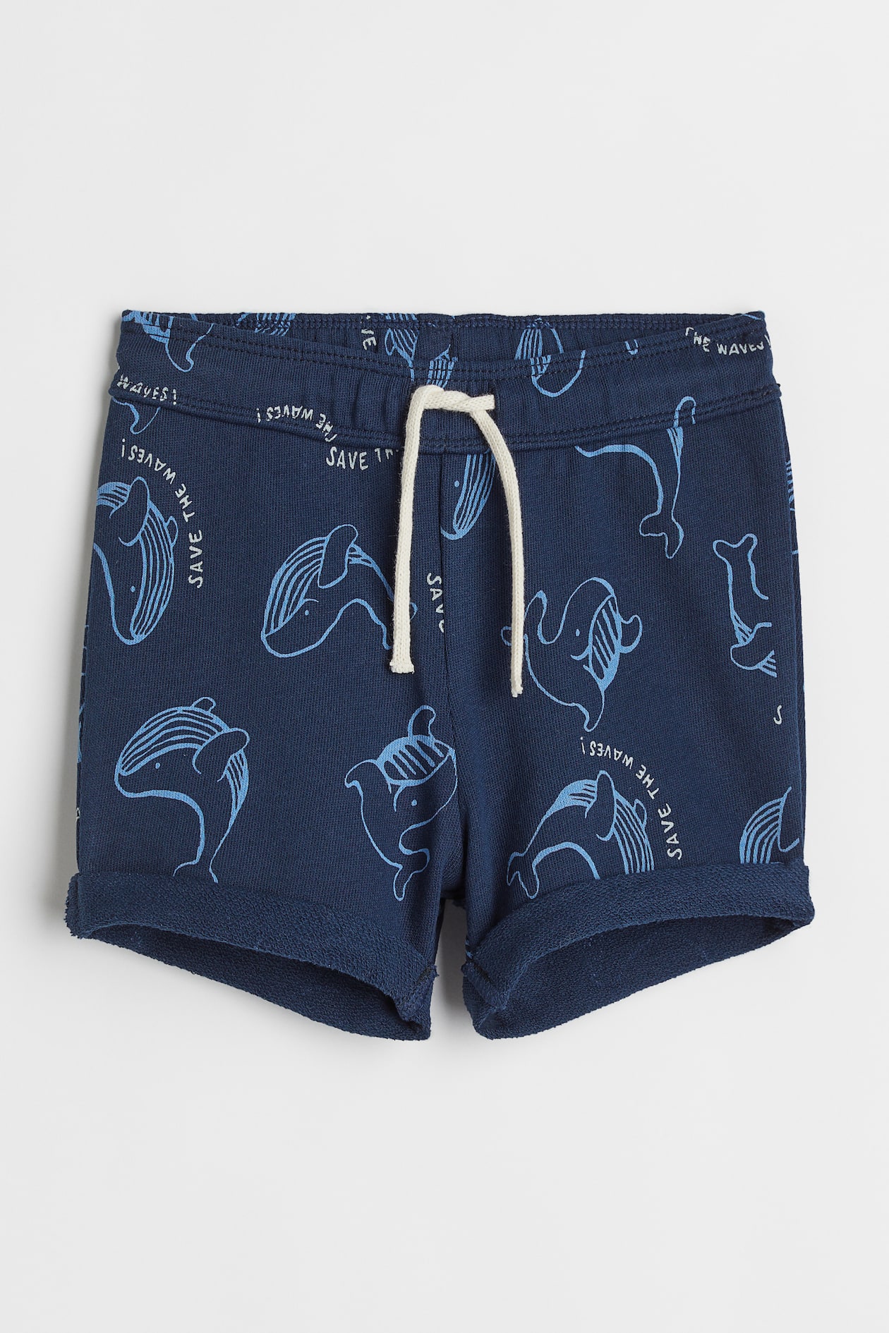 Sweatshorts - Regular waist - Dark blue/whales - Kids | H&M US