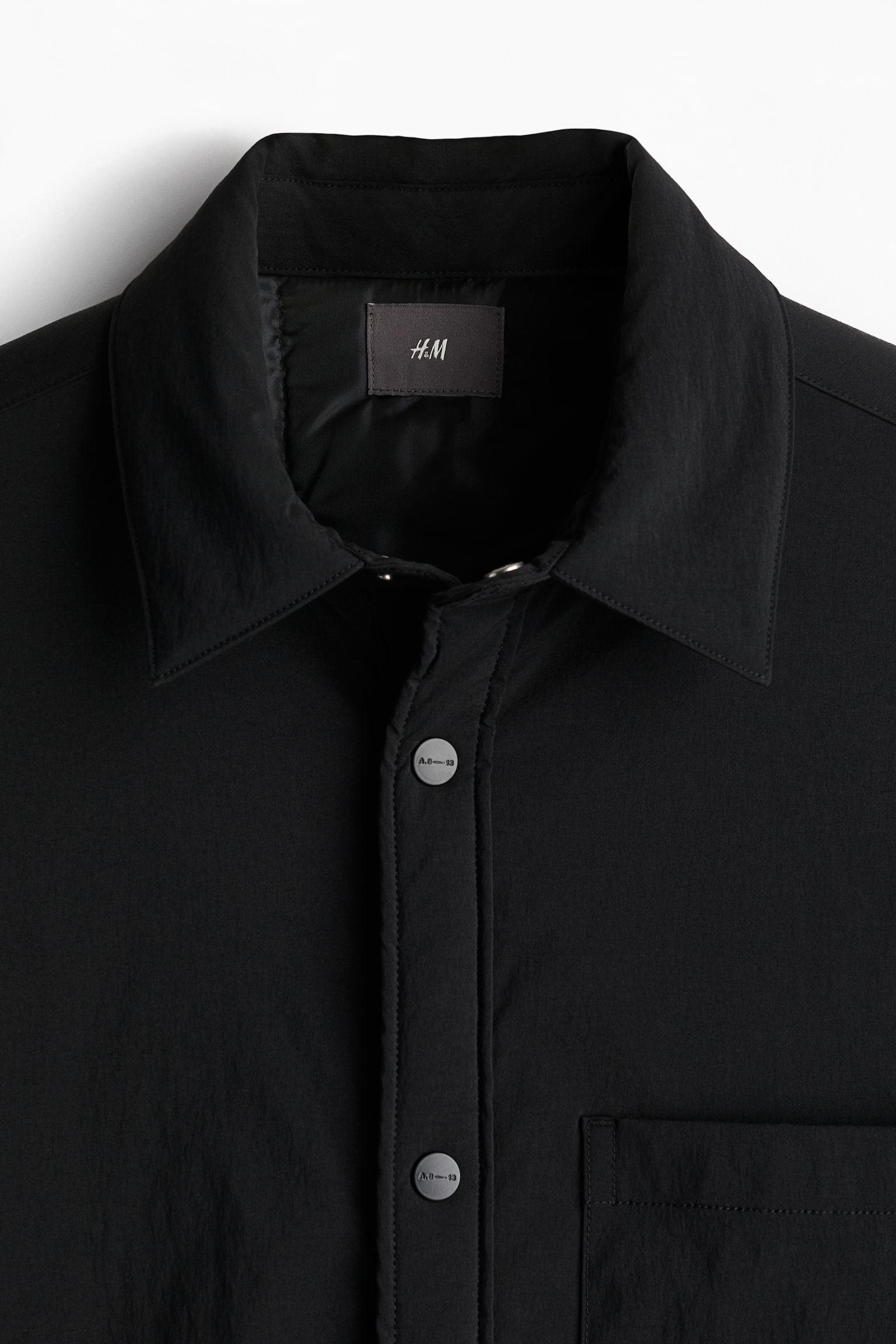 Regular Fit Padded overshirt - Black - 4