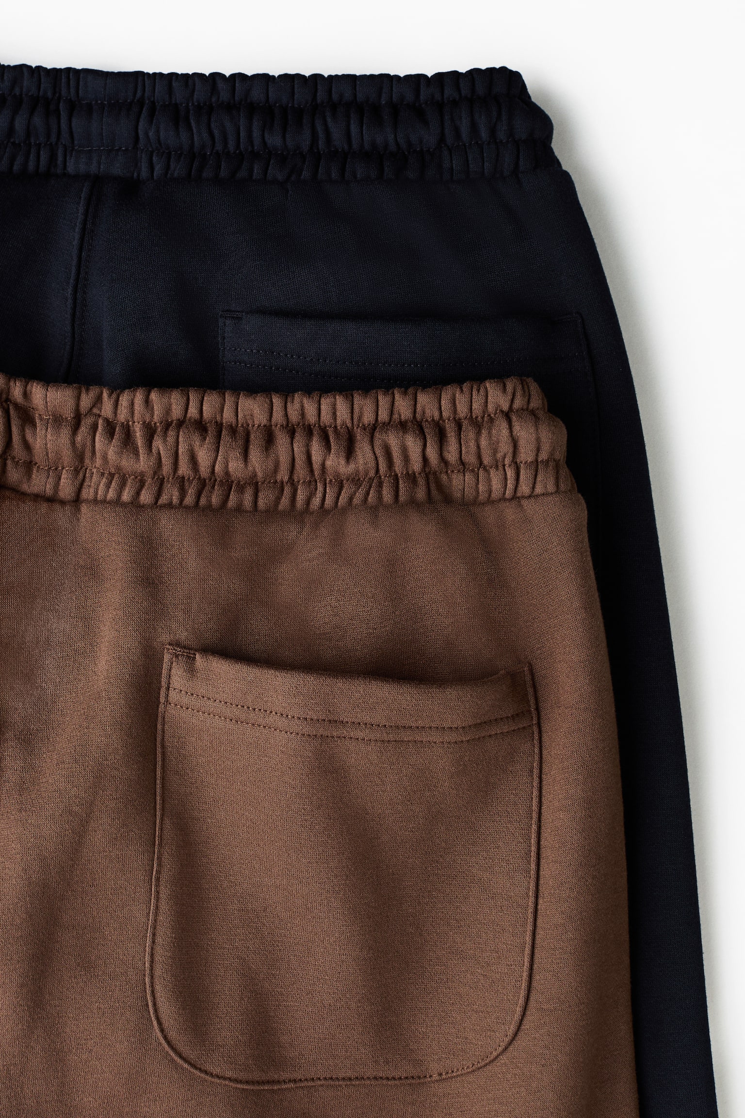 2-pack Regular Fit Shorts - Navy blue/Brown/Black/Light grey marl/Dusty blue - 2