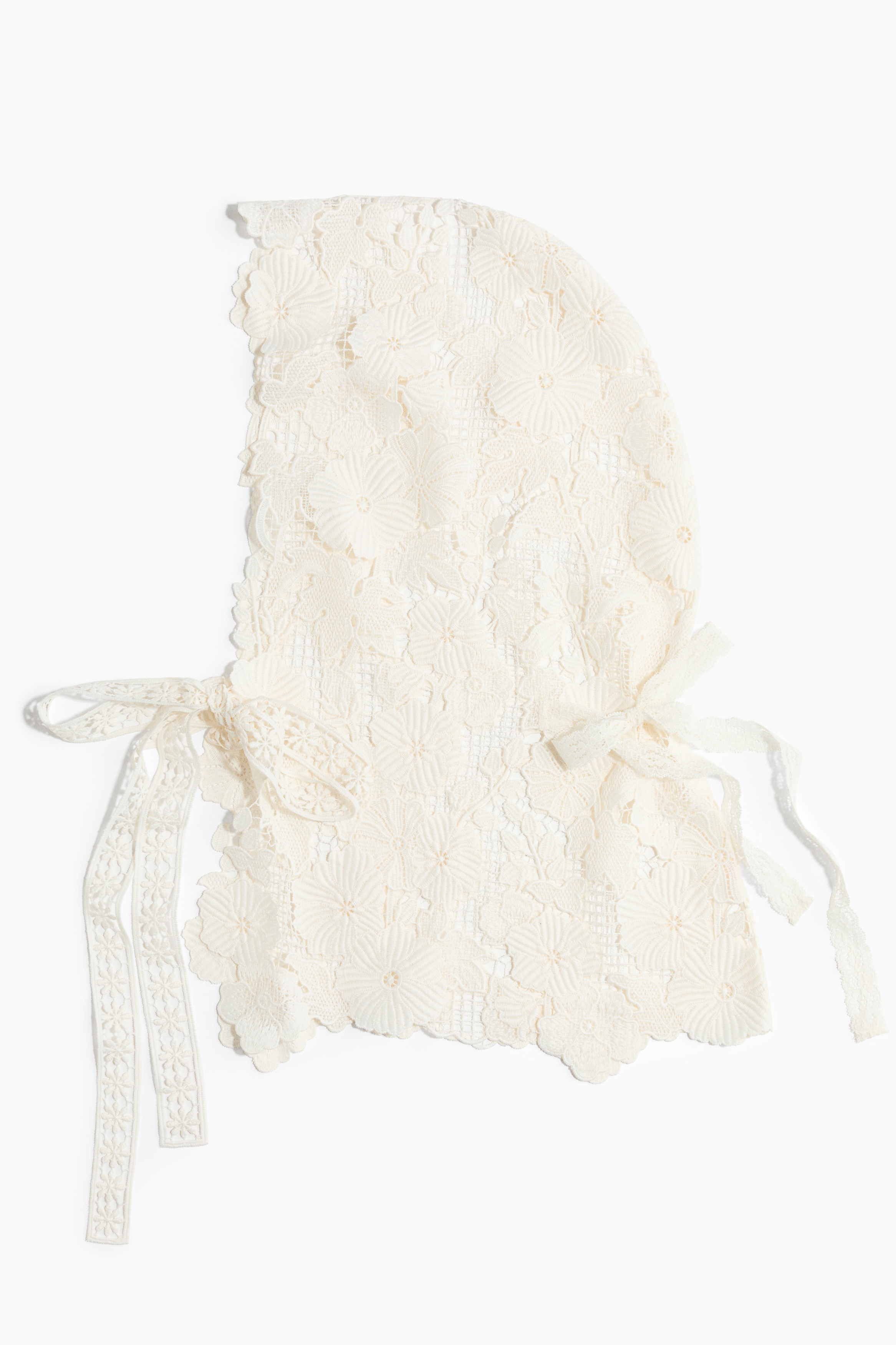 Pañoleta de encaje - Crema