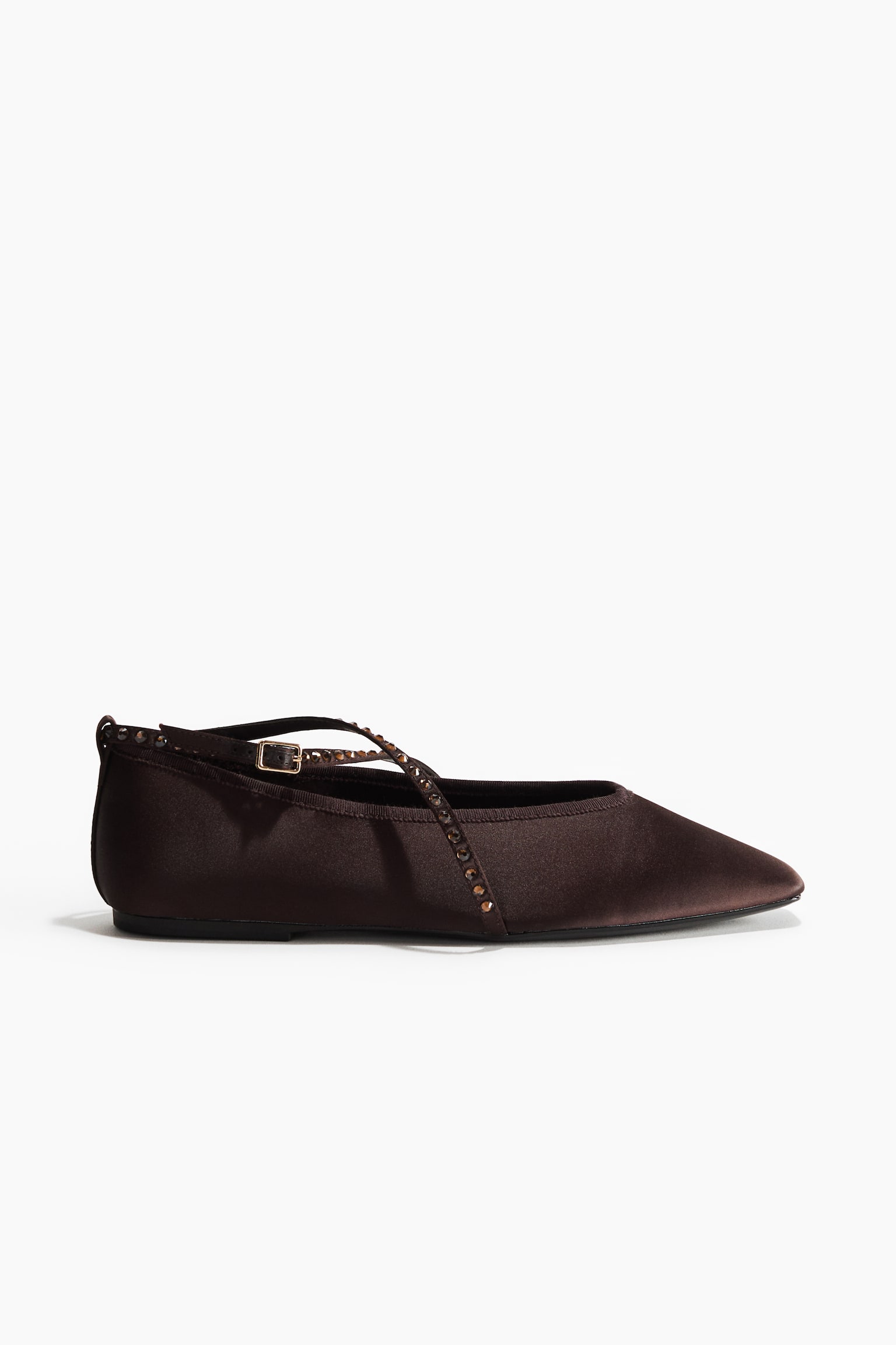 Square-toe ballet flats - Dark brown - 5