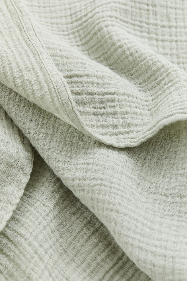 Cotton muslin comfort blanket - Light green/Light blue/Light beige/White/dc - 2