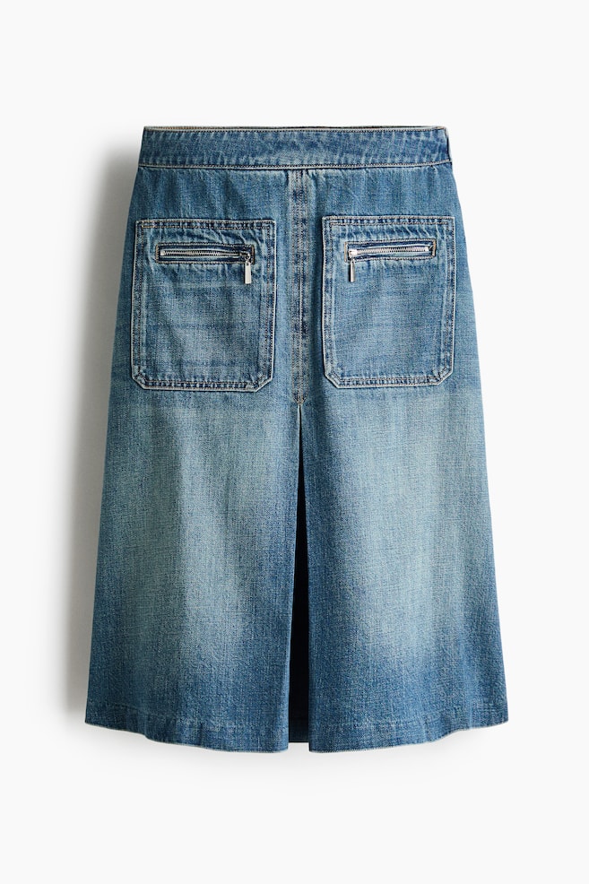A-Line Denim Skirt - Denim blue - 1