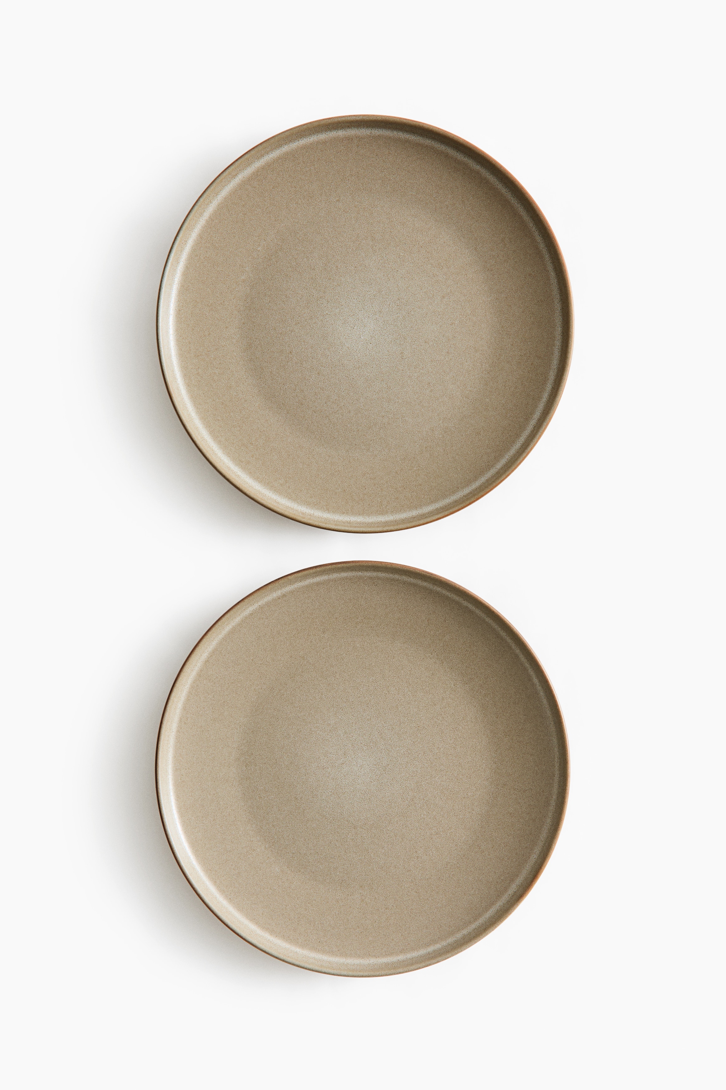 2-Pack Reactive-Glaze Dinner Plates - Beige - Home All | H&M US
