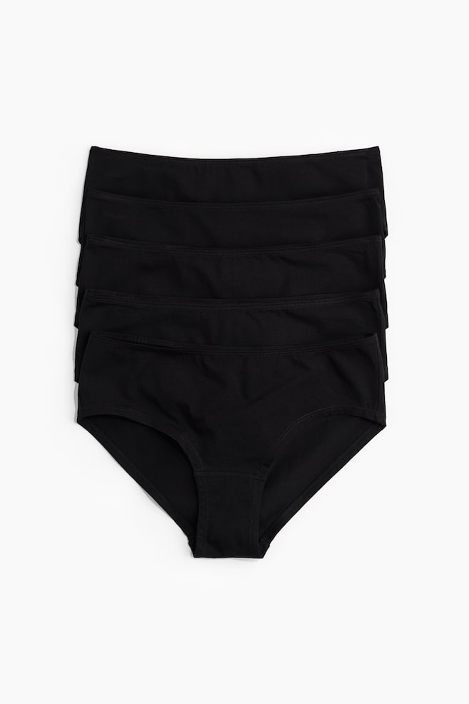 5-pack Panties Hipster de algodón - Negro/Crema/Floreado - 1