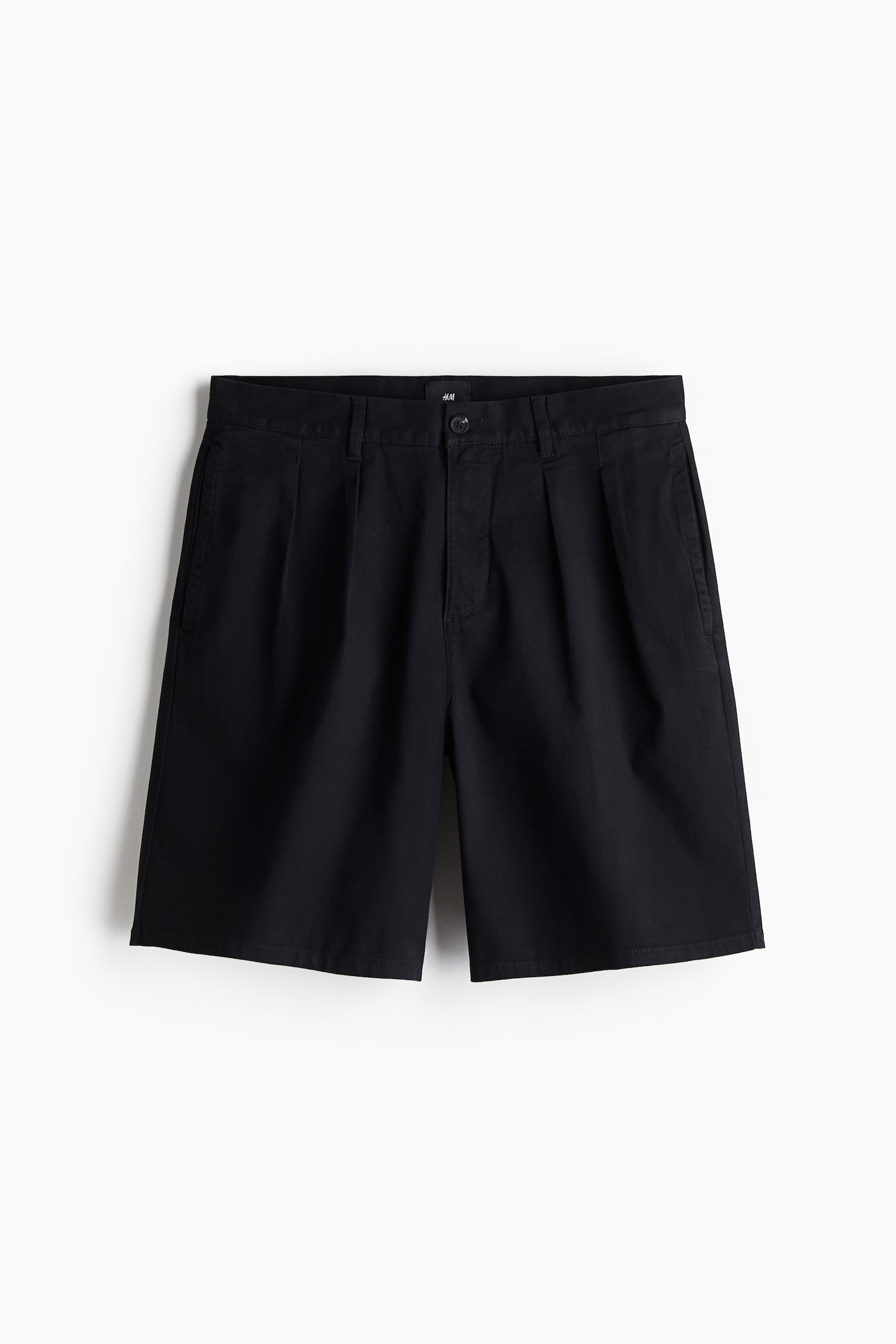 Loose Fit Chino shorts - Black/Beige - 2