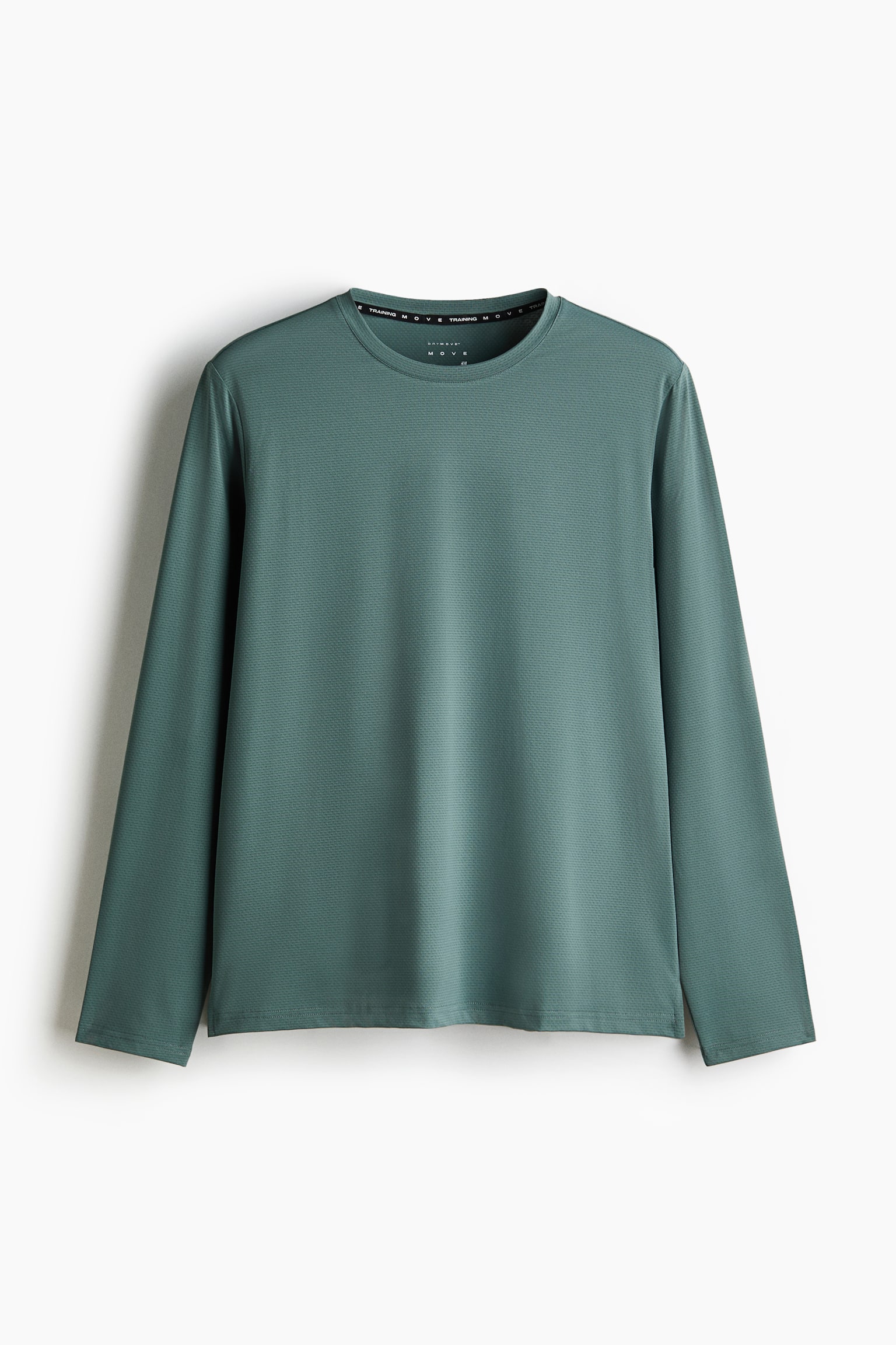 Long-sleeved sports top with DryMove™ - Dusty green/Light grey/Black/Grey marl - 2