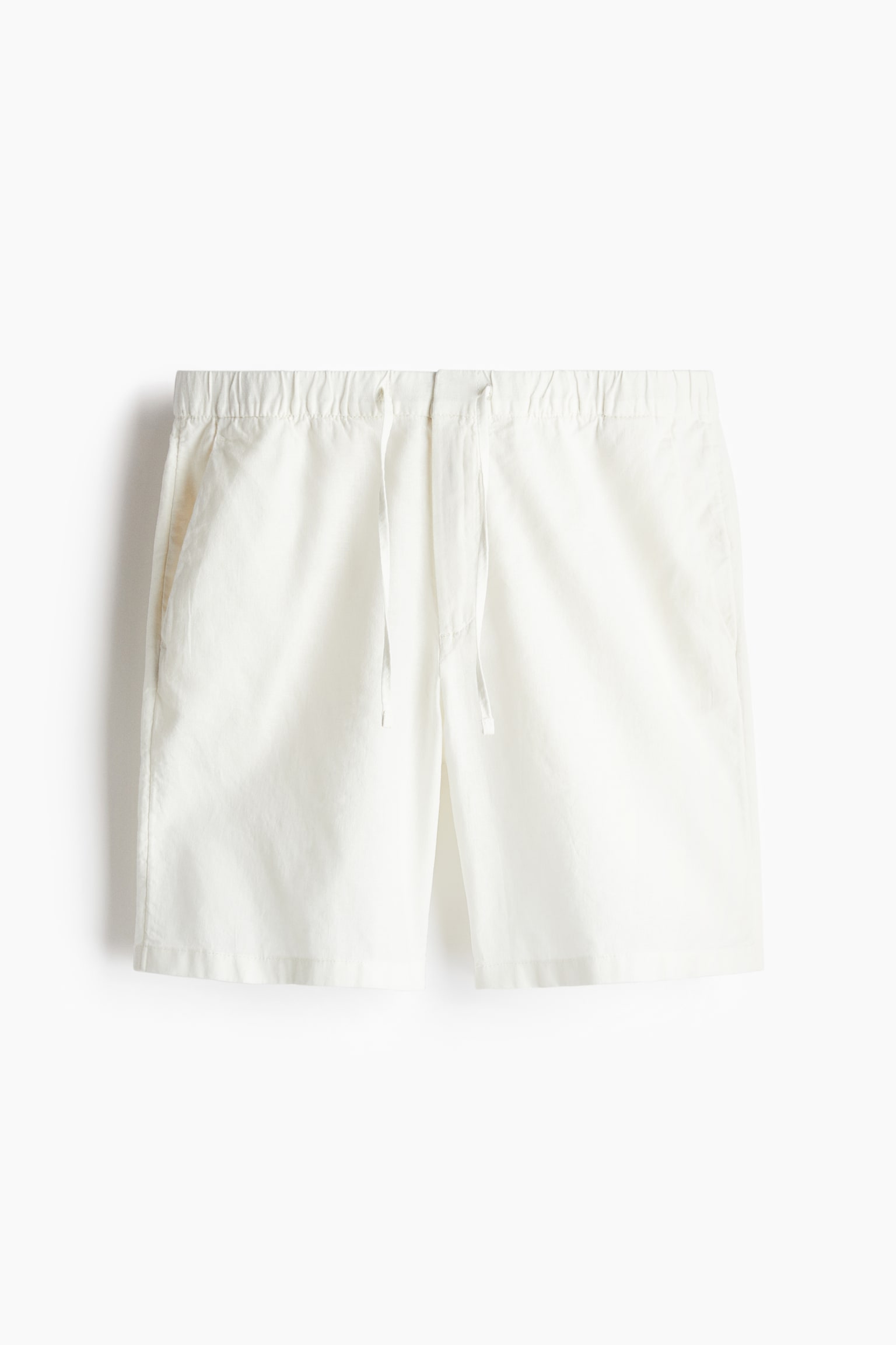 Regular Fit Linen-blend shorts - White/Light grey/Light beige/Black/Dark blue - 2