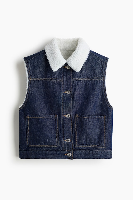 Женские жилеты H&M Double-Faced Denim Vest
