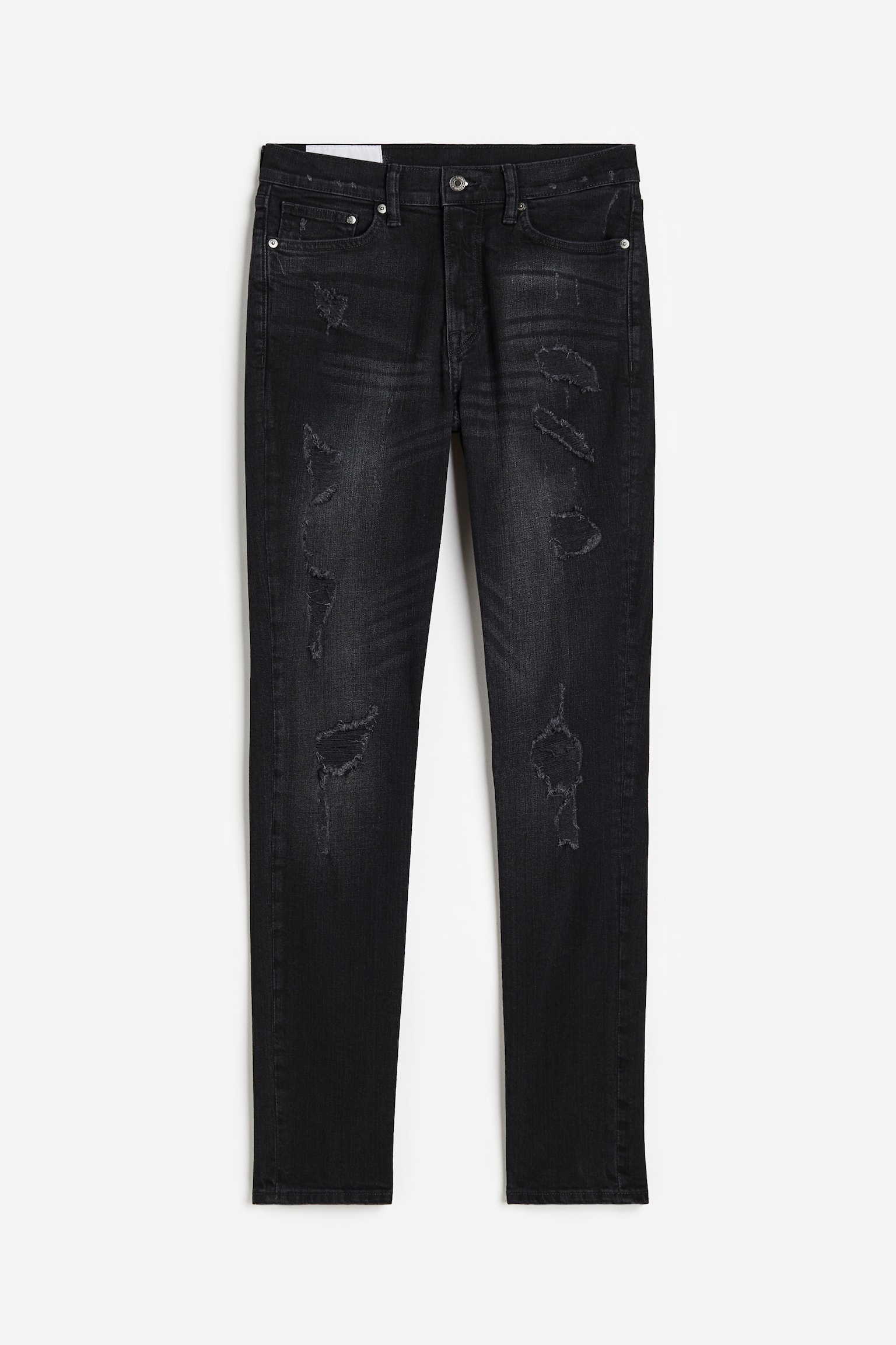 Skinny Jeans - Black/trashed - 1