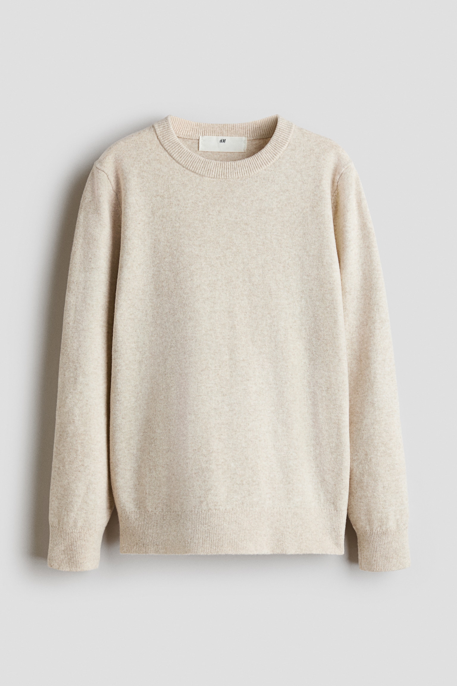 Fine-knit jumper - Light beige