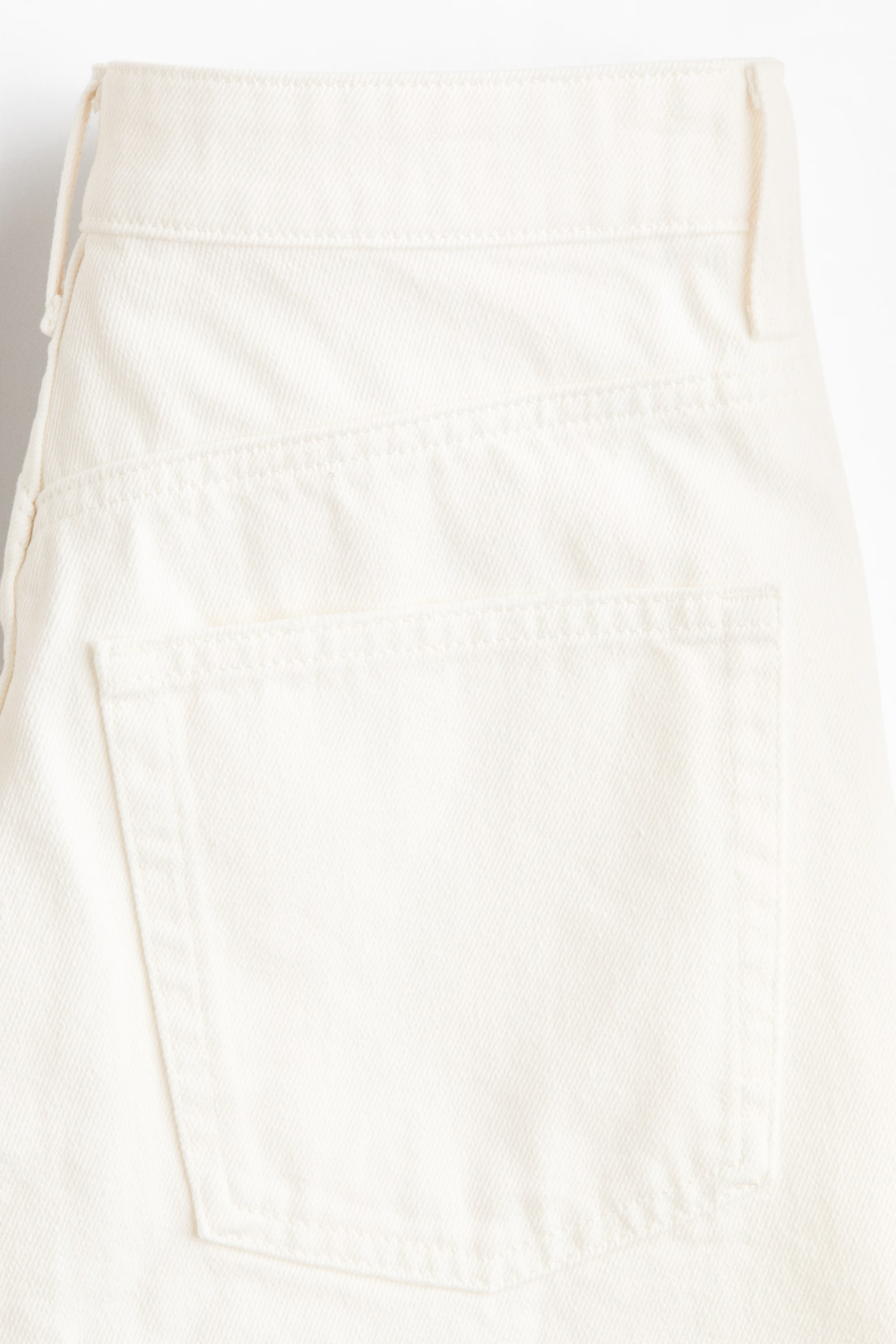 Bermudashorts i denim med bælte - Creme/Denimblå - 7