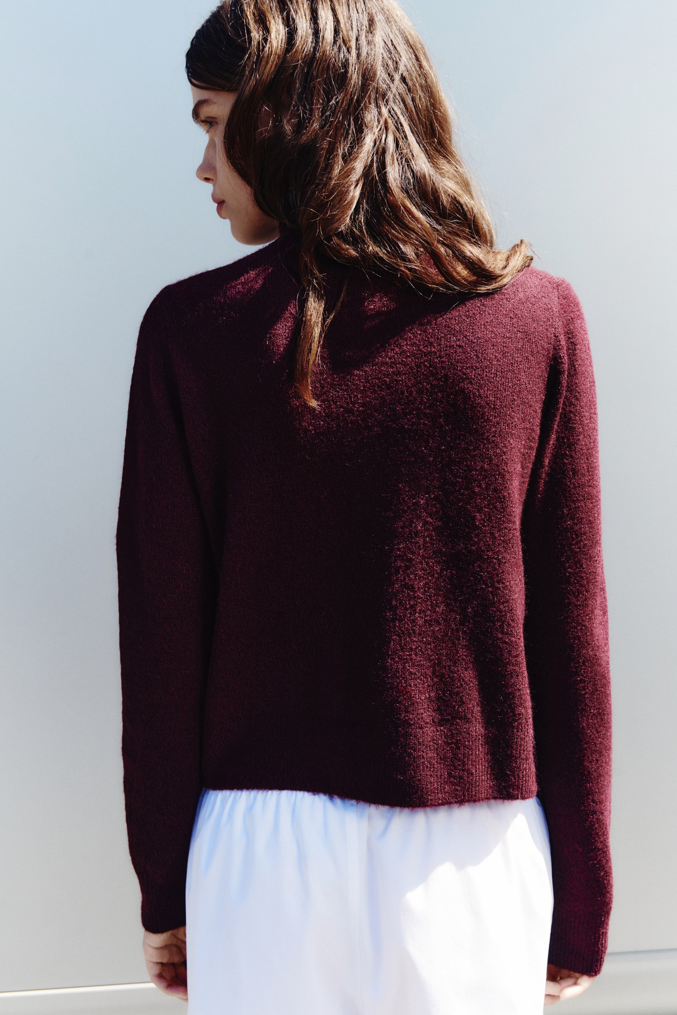 Chandail en tricot bouclette