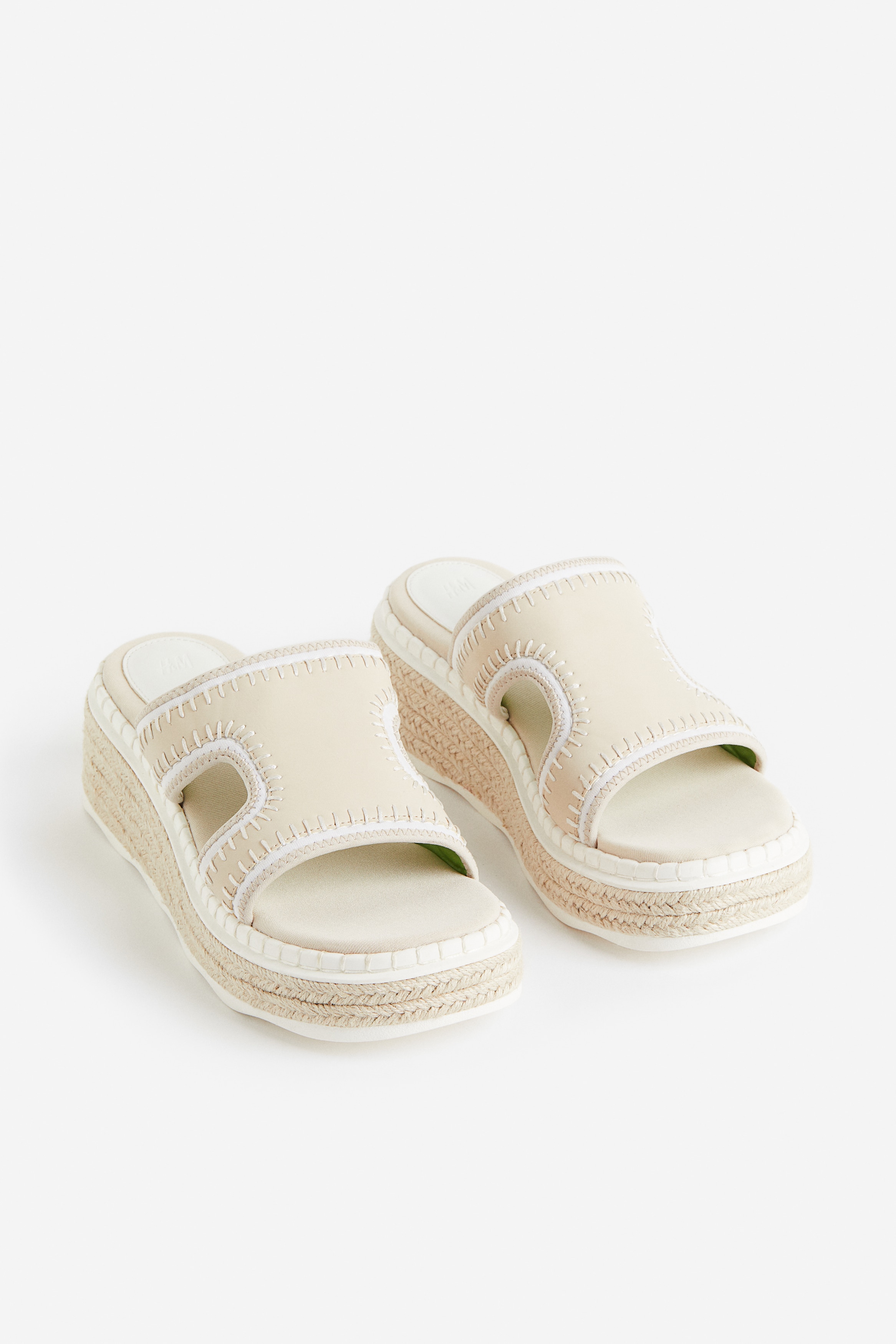 Espadrilles H&M Métallisé Cuivre/rose - Taille 41 - Sandales De Plage - Occasion