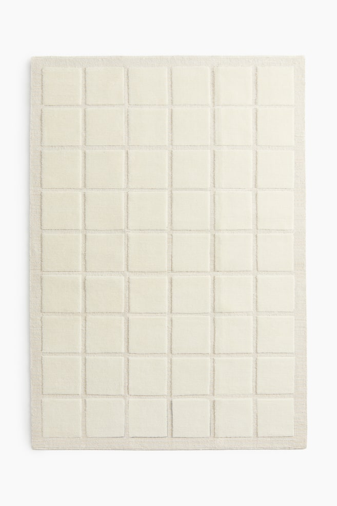 Vloerkleed van wolmix - Roomwit - 1