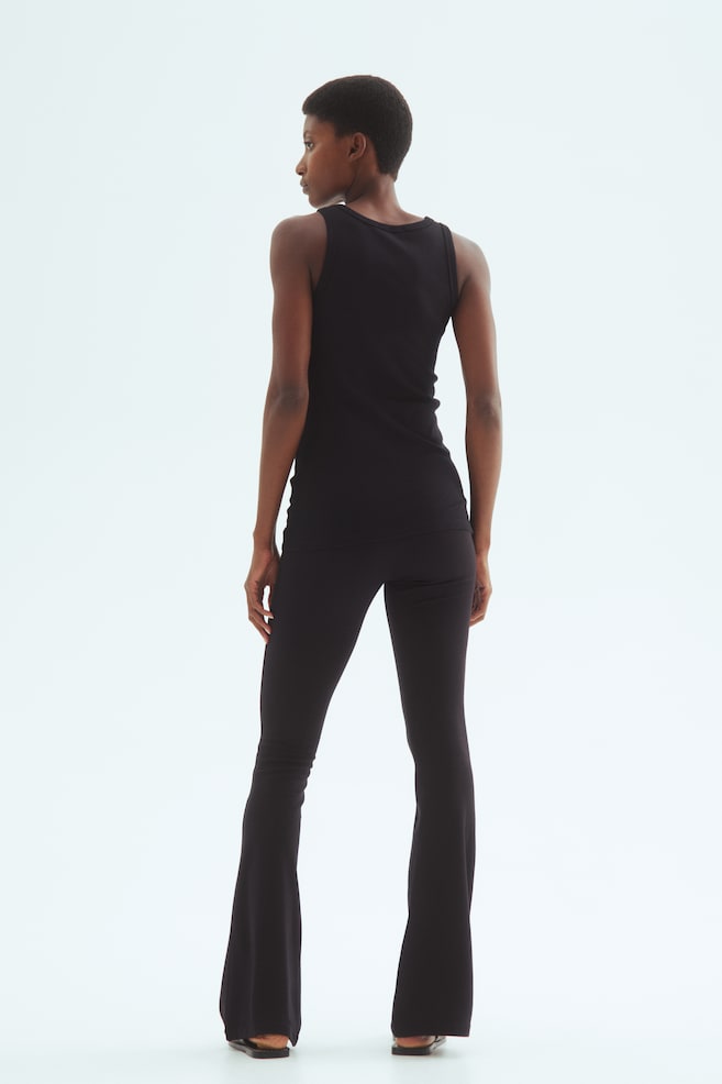MAMA Pantaloni svasati in jersey-Nero - 6