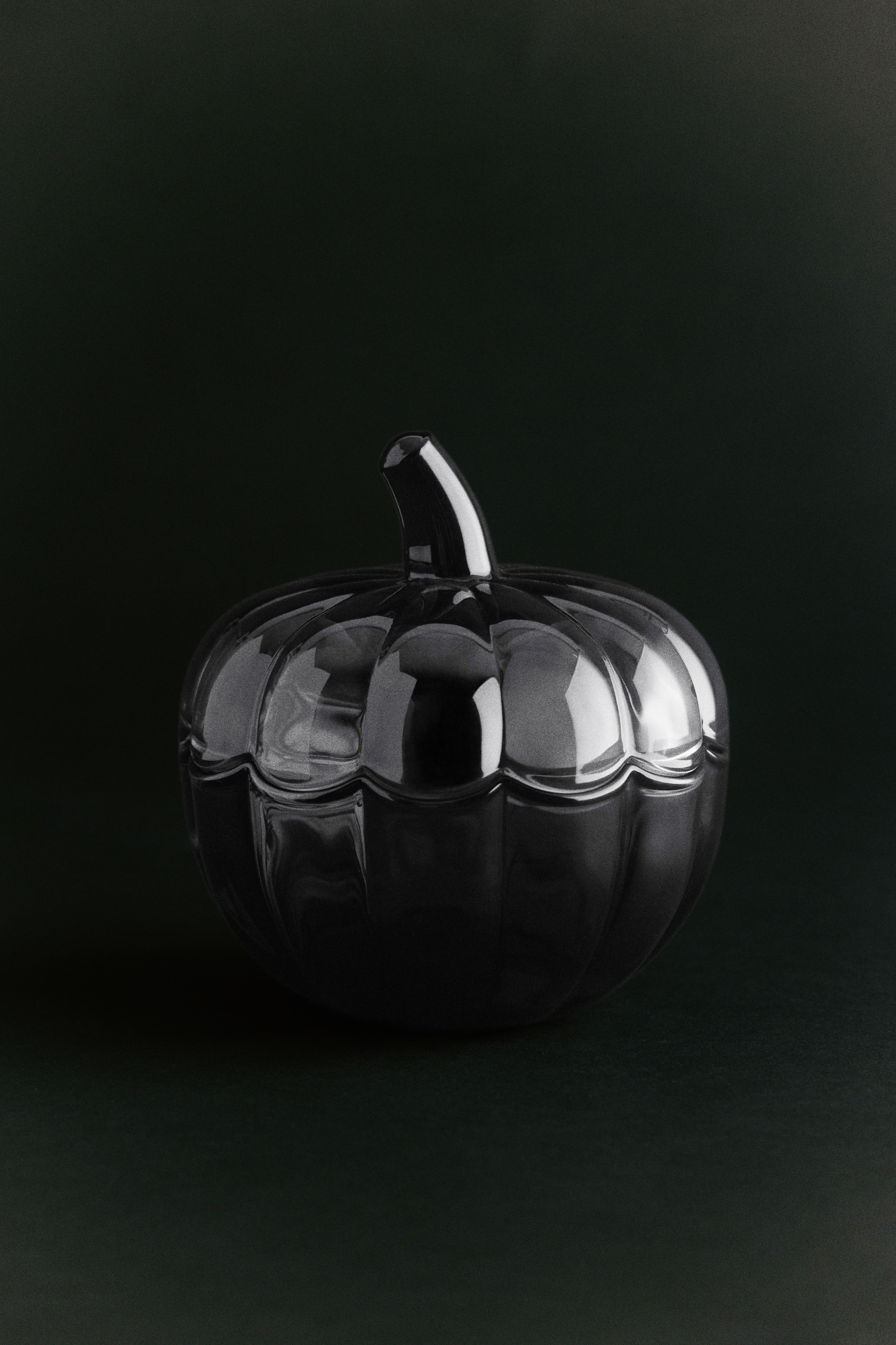 Pumpkin-Shaped Glass Jar