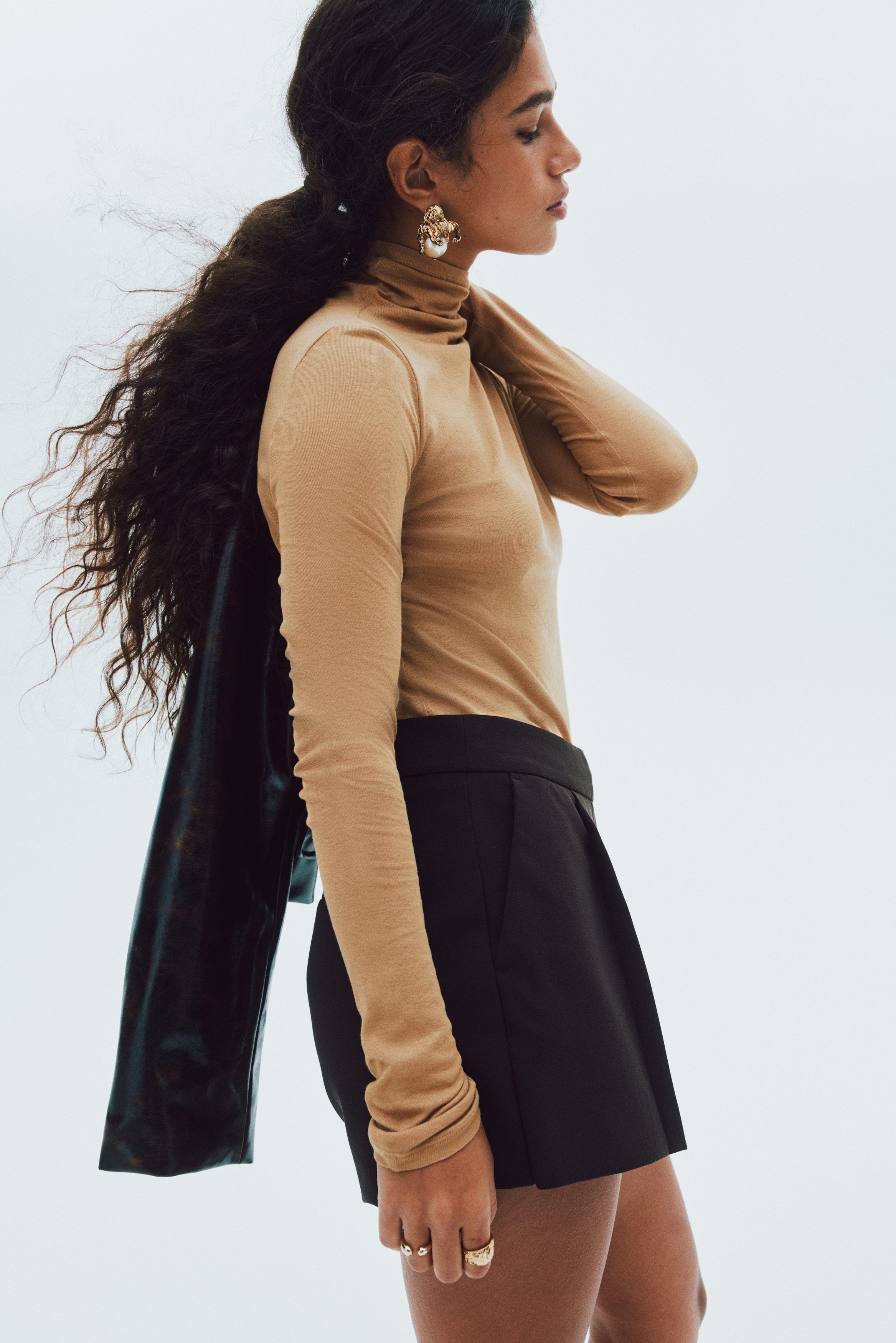 Tailored mini skort