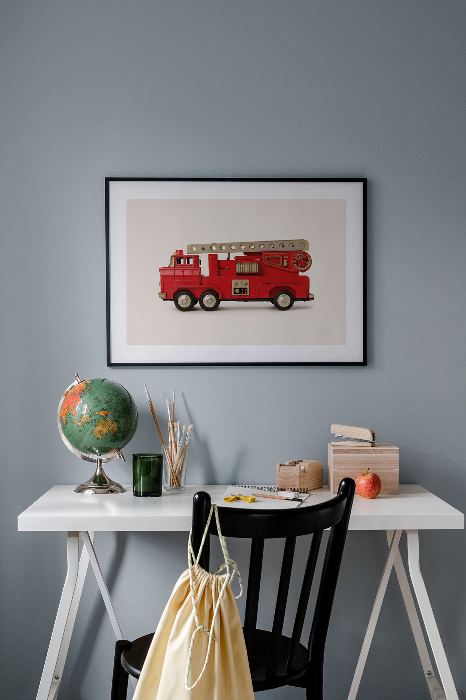 Fire Truck Poster - Rot/beige