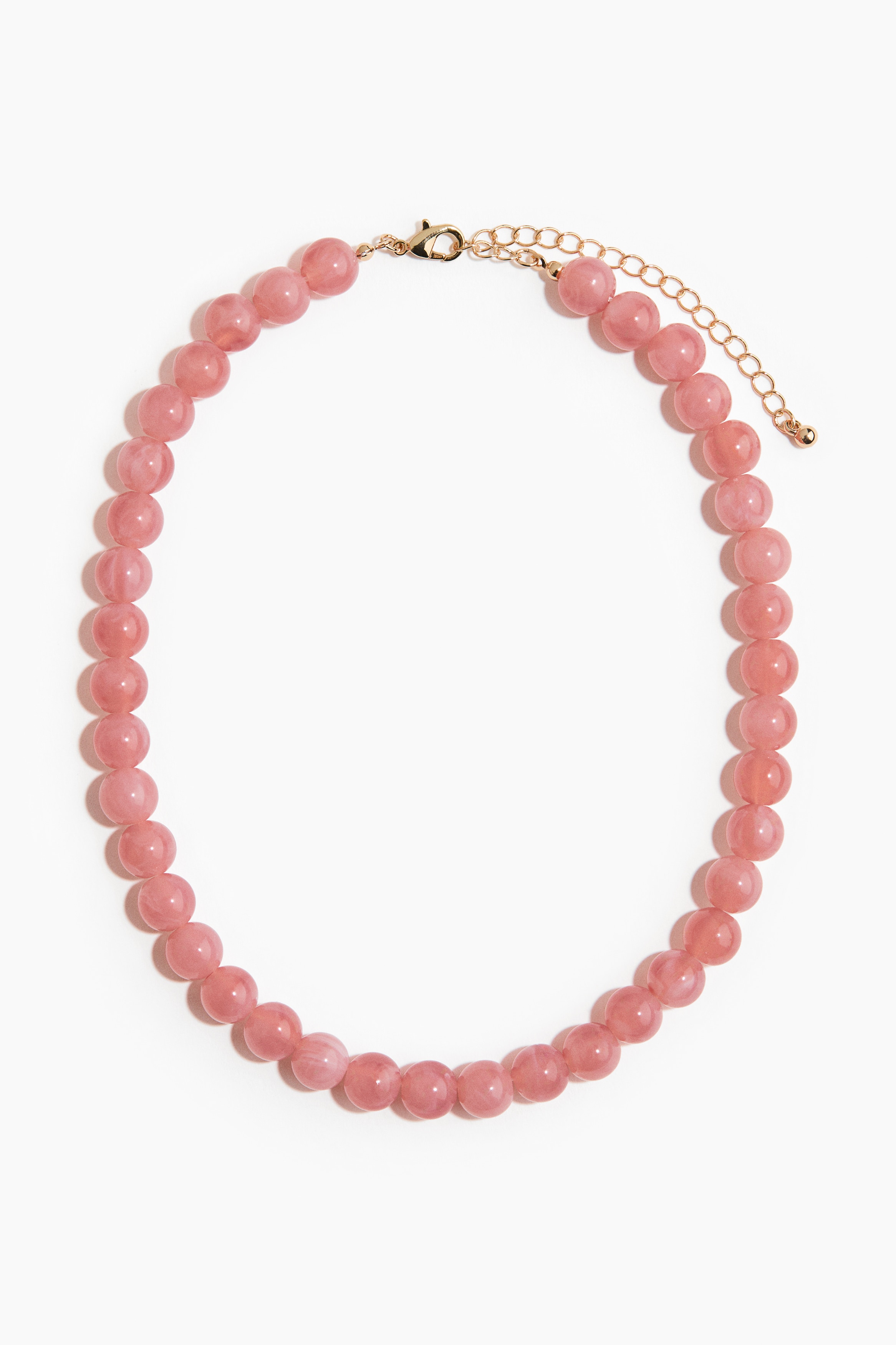 Collier avec perles fantaisie - Rose/Marron foncé