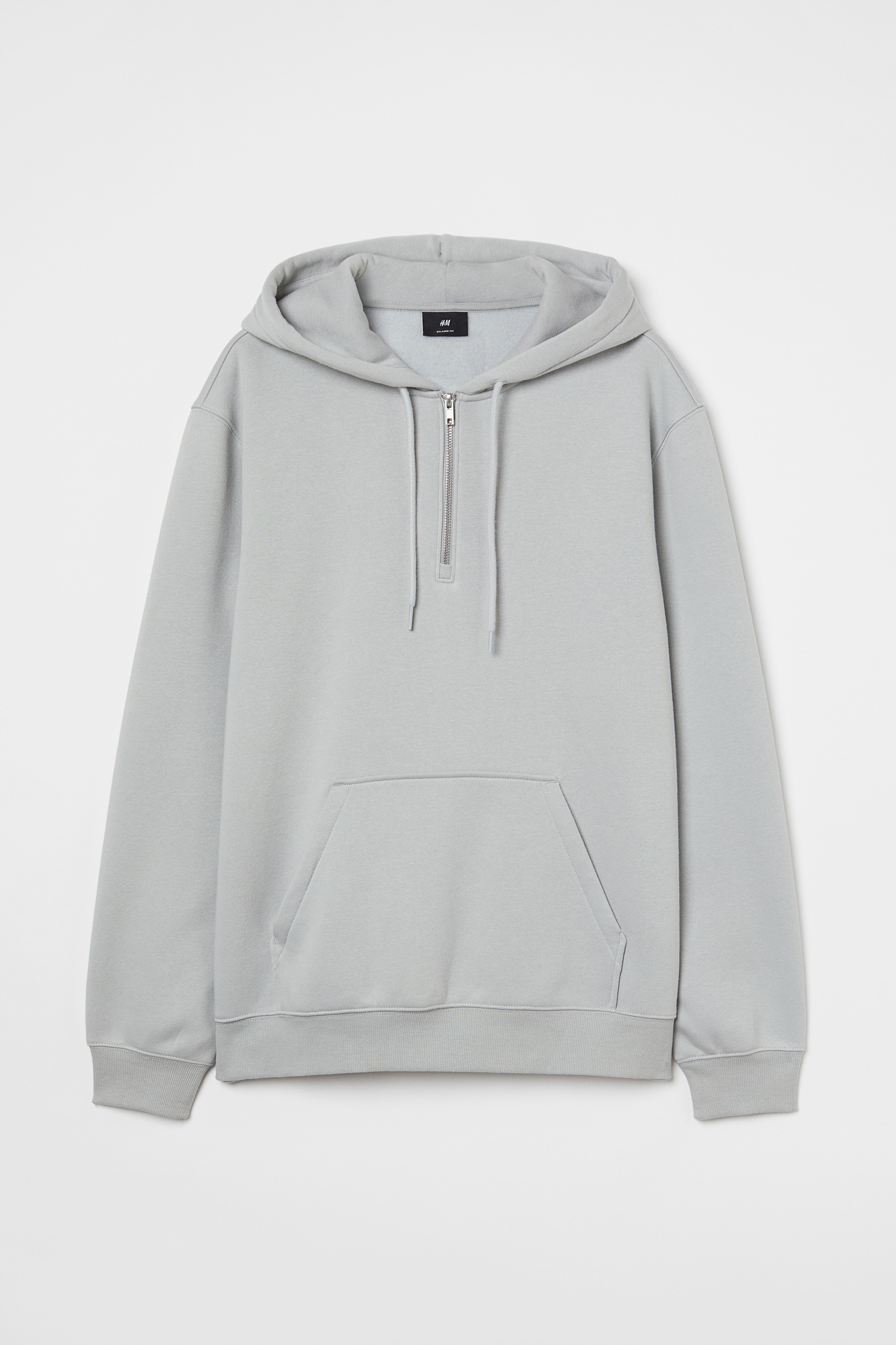 H&m grey zip up hoodie hotsell