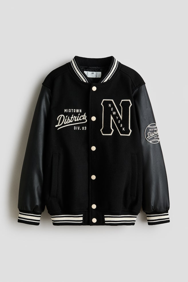 Baseballjacke mit Applikationen - Schwarz/New York/Schwarz/C/Marineblau/C/Marineblau/New York - 1