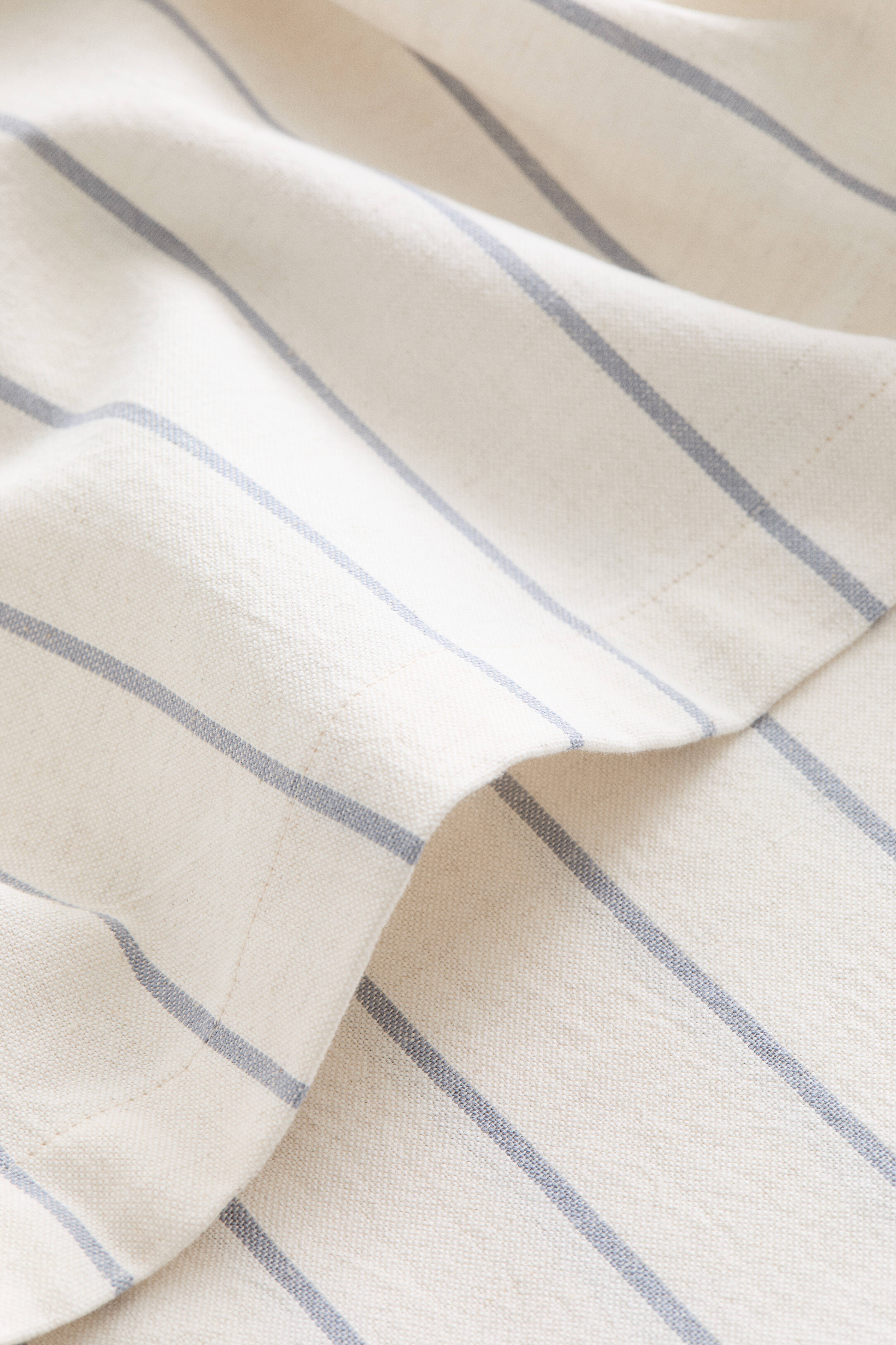 Patterned Linen-Blend Tablecloth
