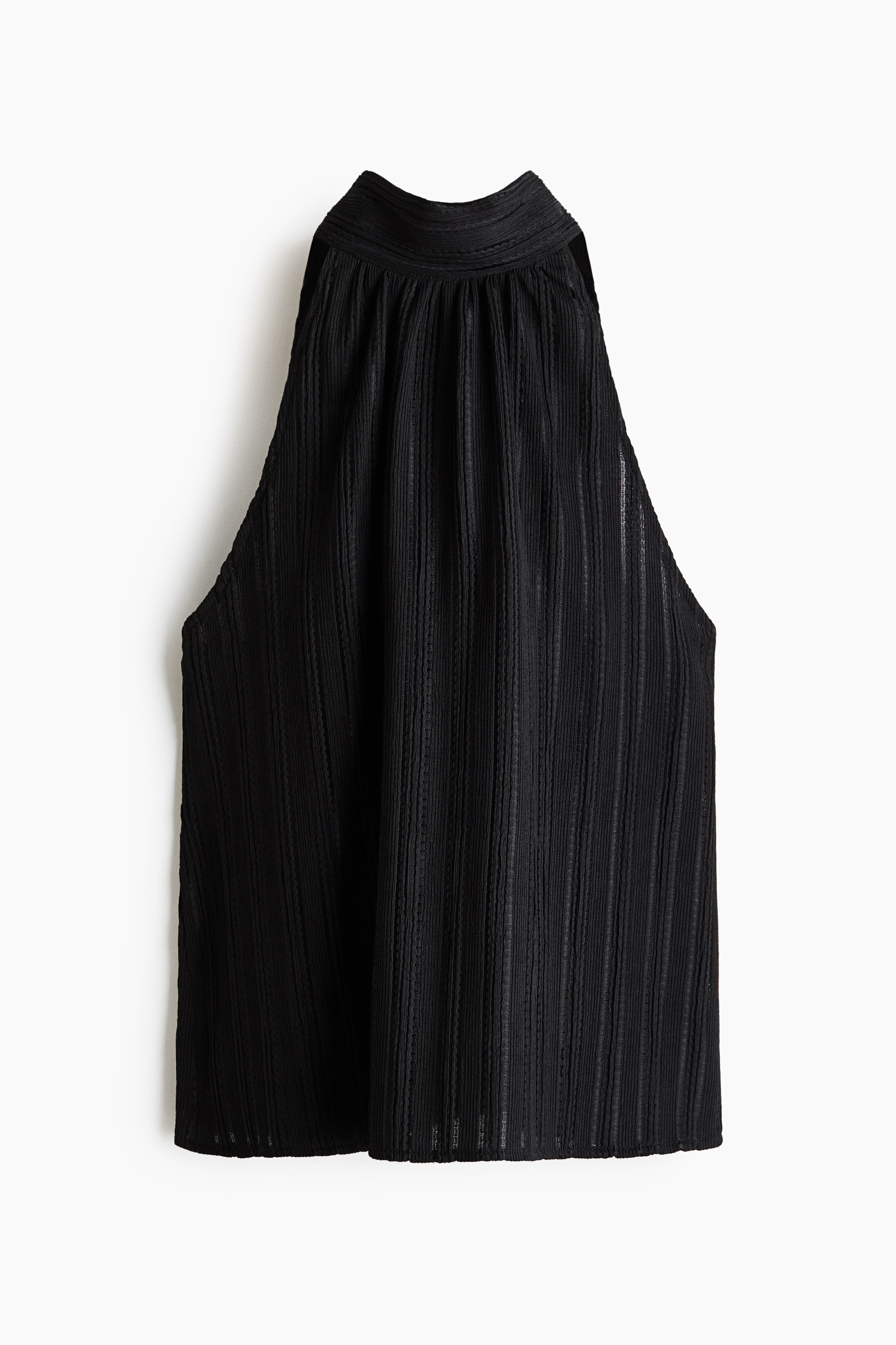 Textured Jersey Top - Black/Dark brown/Cream