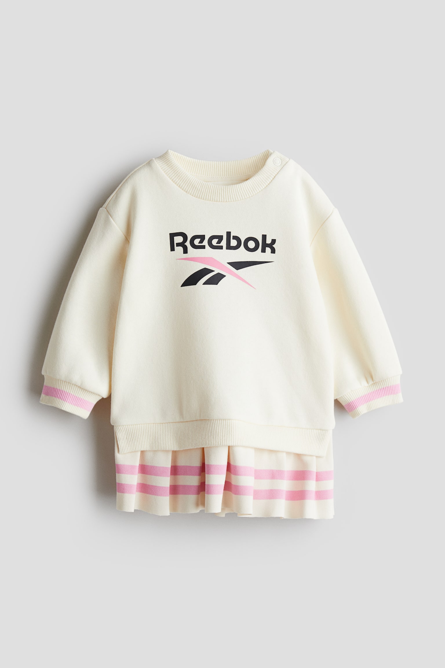 Print-motif sweatshirt dress - White/Reebok - 1