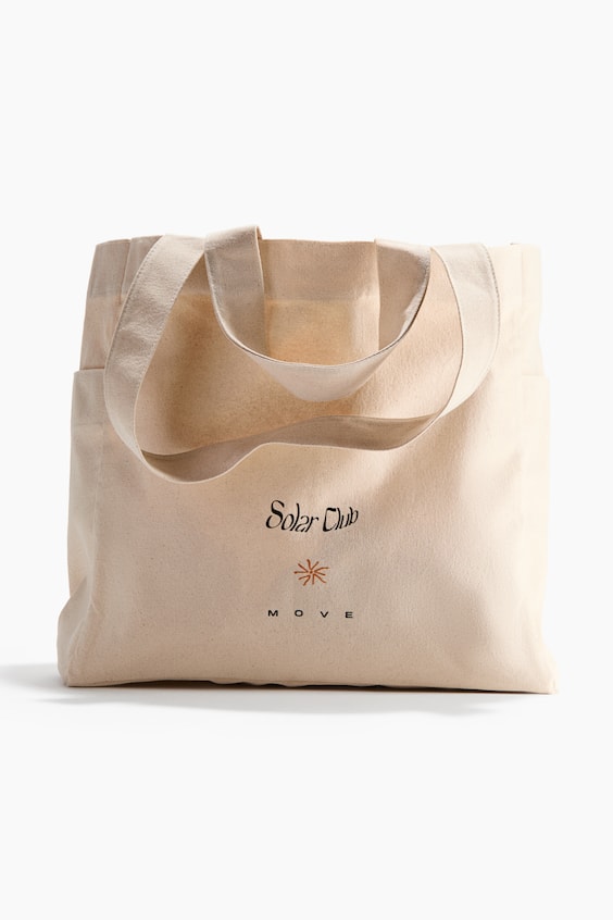 Женские сумки H&M Large Printed Canvas Tote Bag