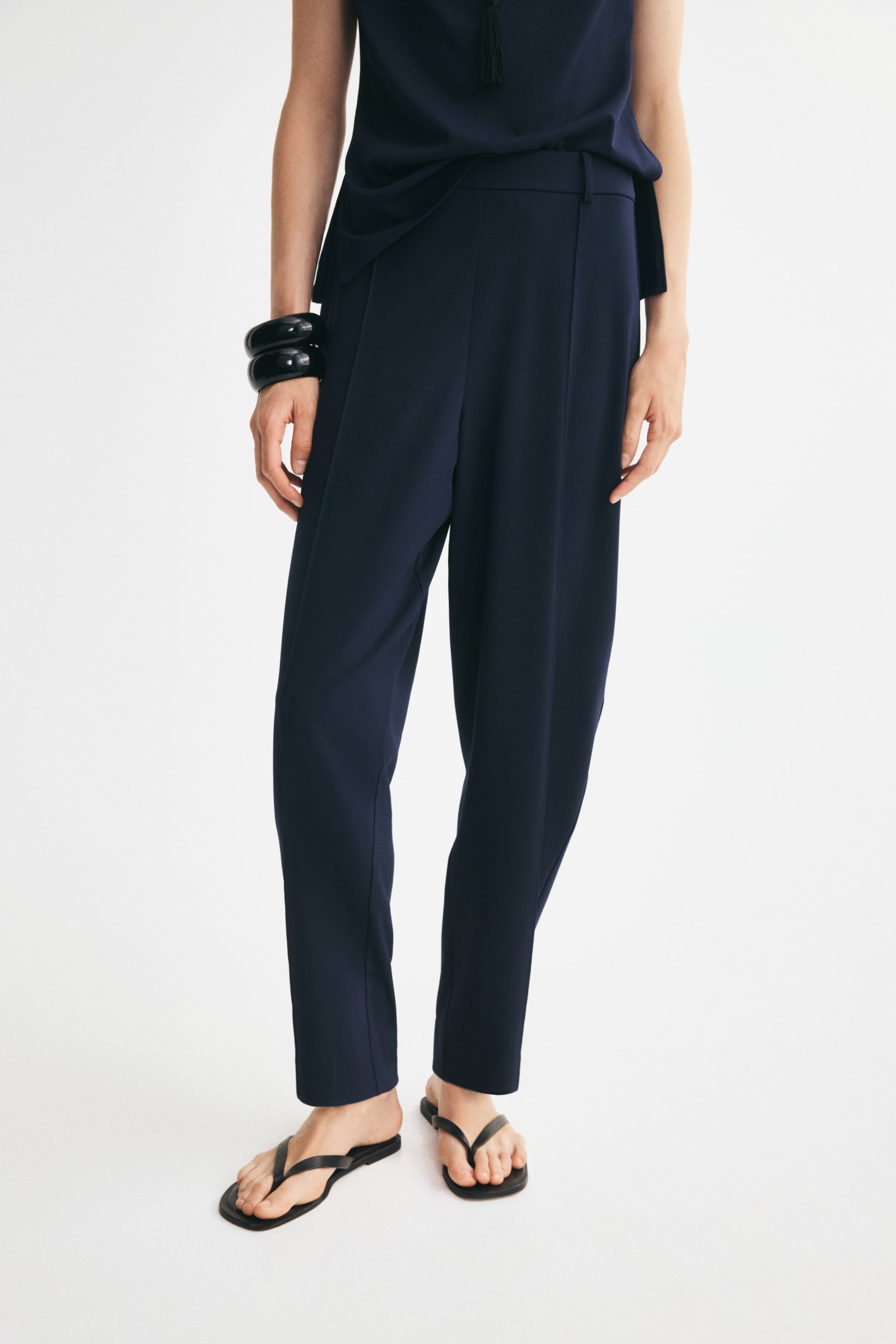 Pantalon tonneau en jersey