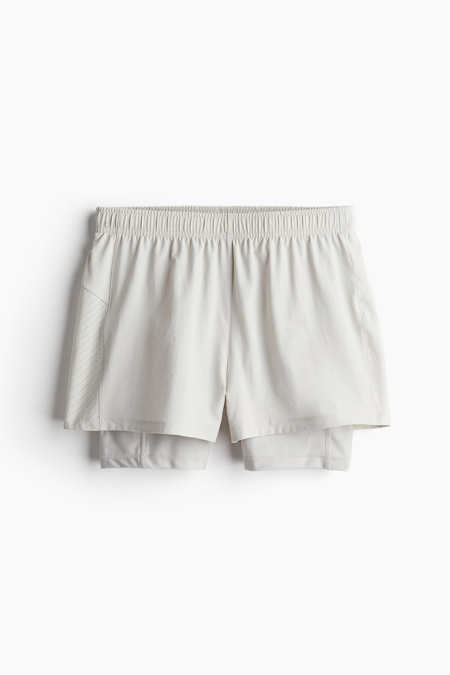 Double Layer Running Shorts In DryMove™ - Light beige/Steel blue/Light khaki green/Black - 2