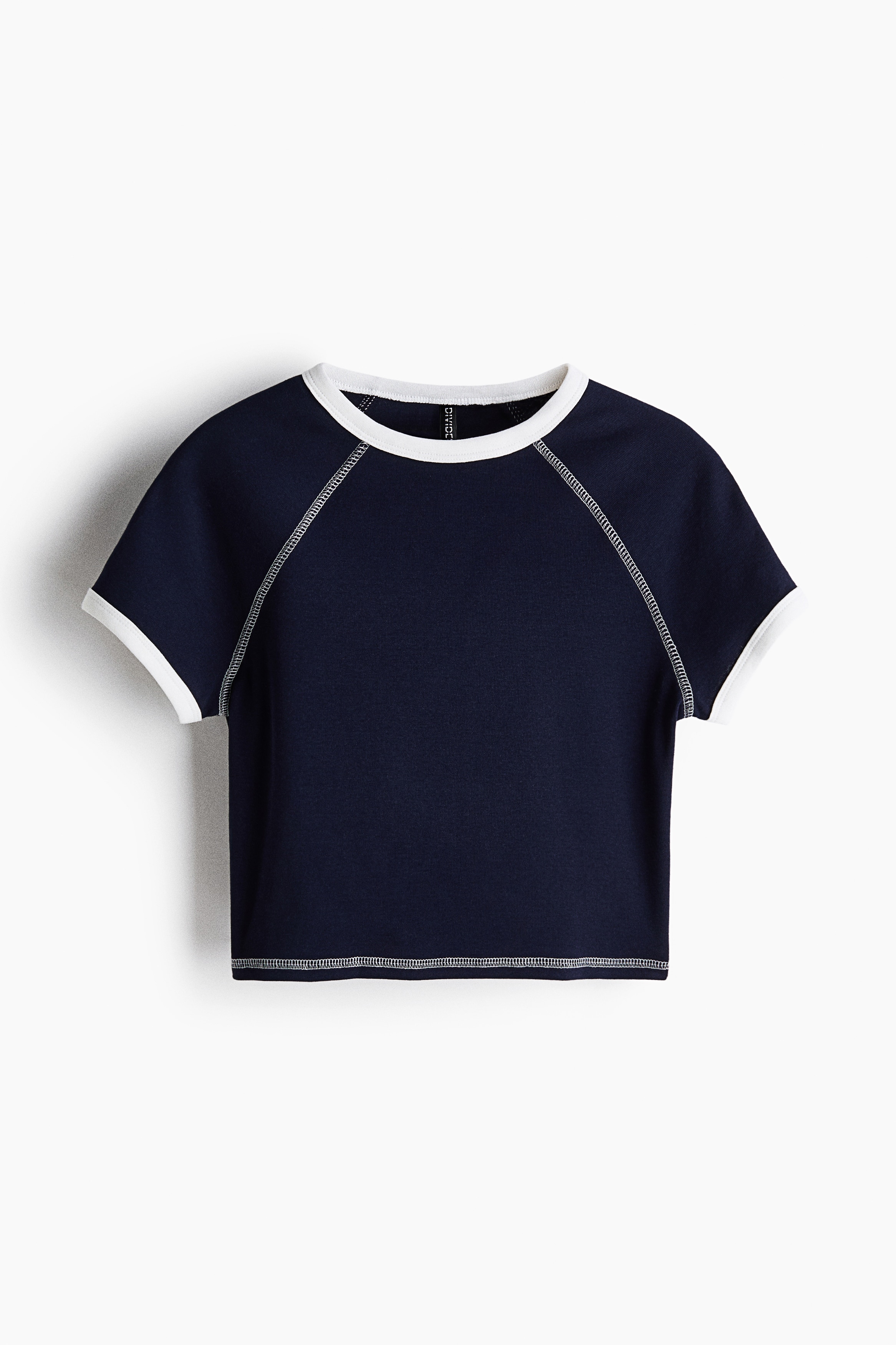 Playera corta - Azul marino/Blanco