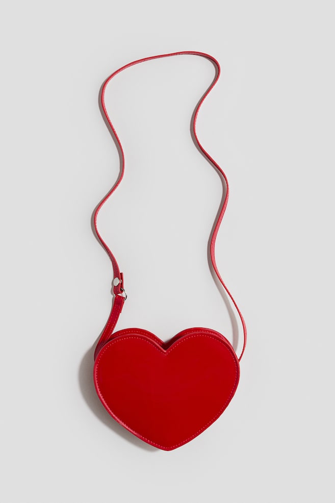 Mala de tiracolo com forma de coração - Vermelho/Coração - 1