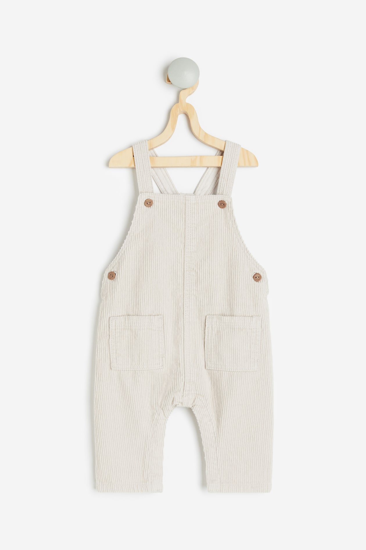 Corduroy Overalls - Light taupe - Kids | H&M US