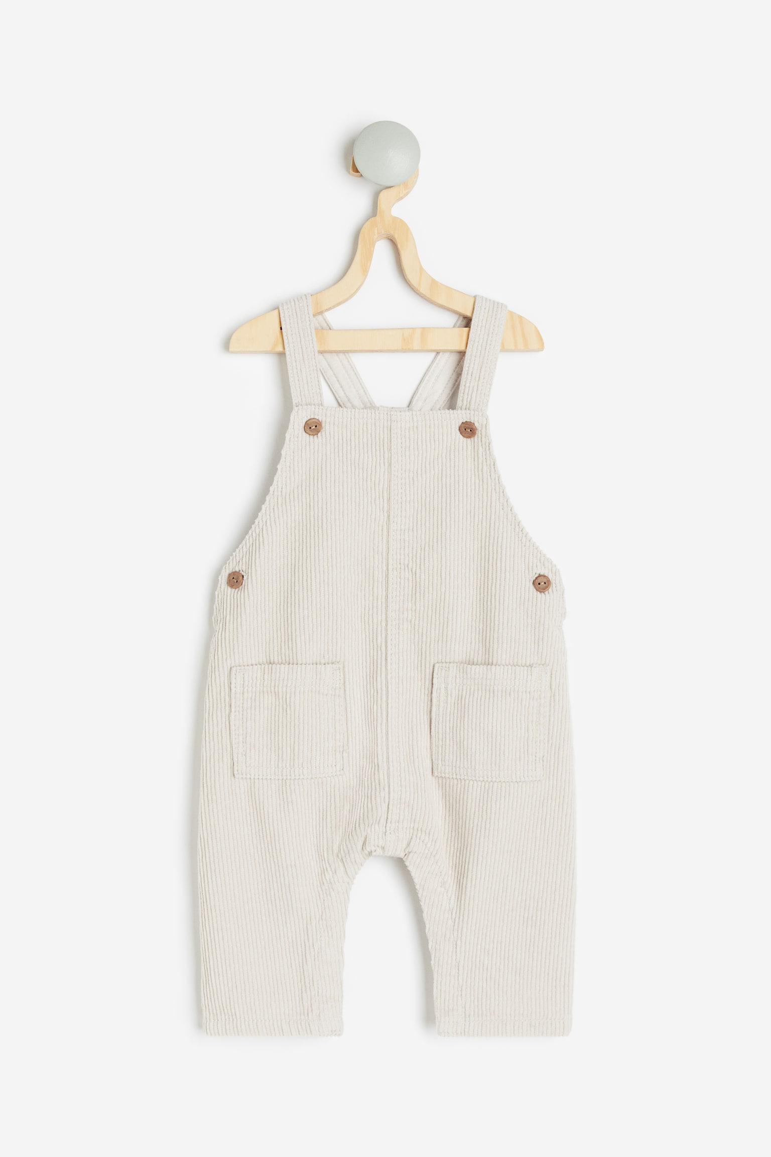 Corduroy Dungarees - Light mole/Dark green - 1