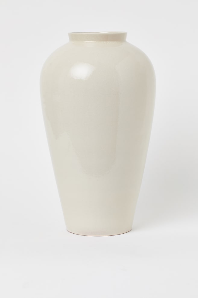 Large terracotta vase - Natural white - 5