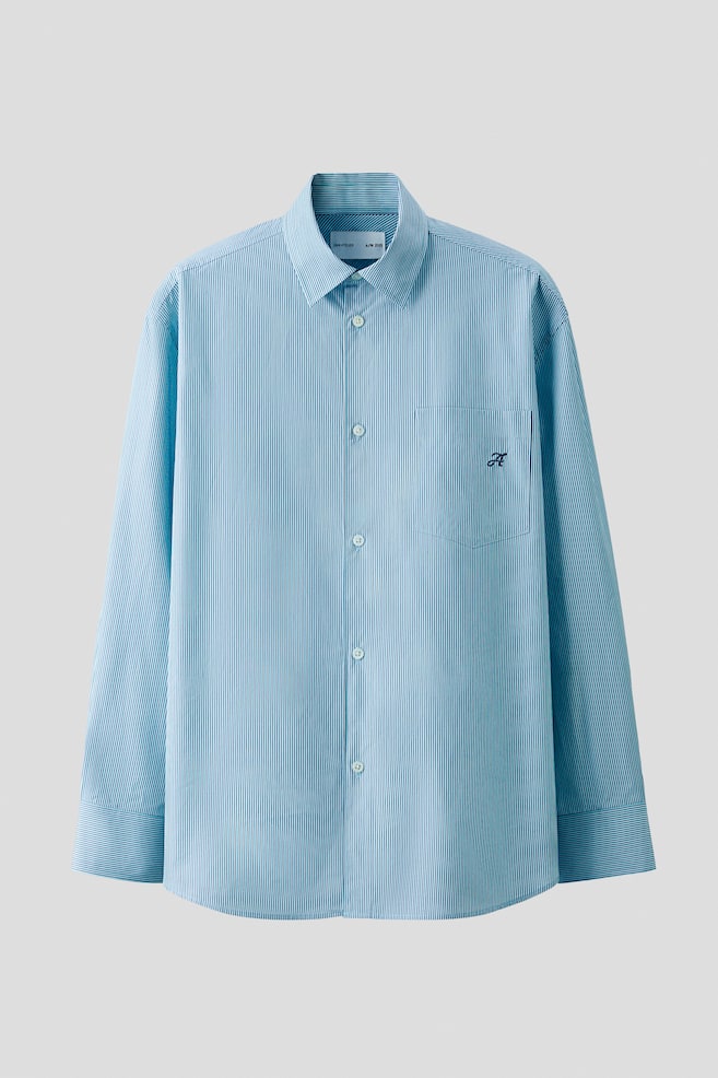 Striped Cotton Shirt - Blue/striped - 1