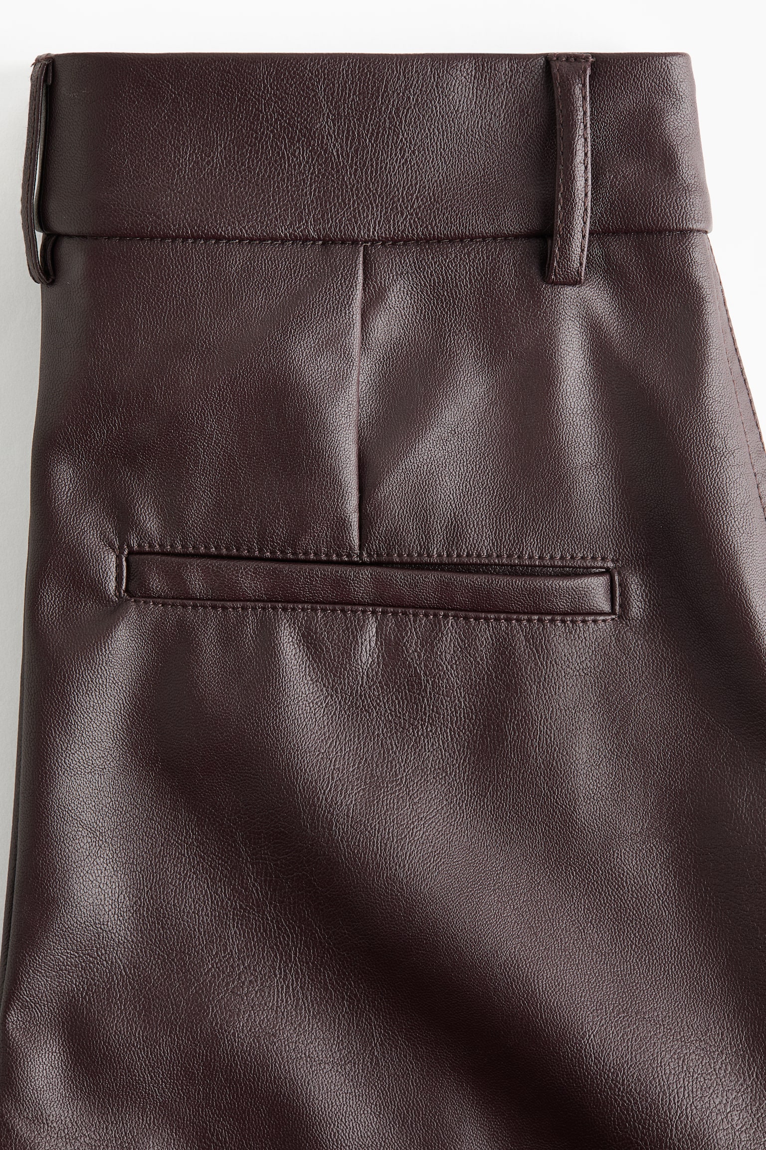 Flared coated trousers - Burgundy - 4