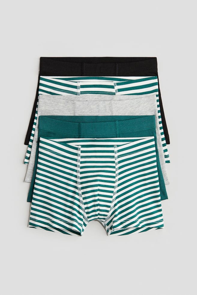 5-pack trunks - Green/Striped/Light green/Crocodiles/Blue/Dinosaurs/Navy blue/Animals/Cream/Vehicles/Navy blue/Striped - 1